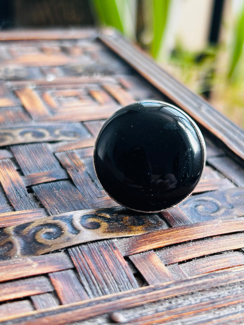 Large Black Onyx Sterling Silver Ring