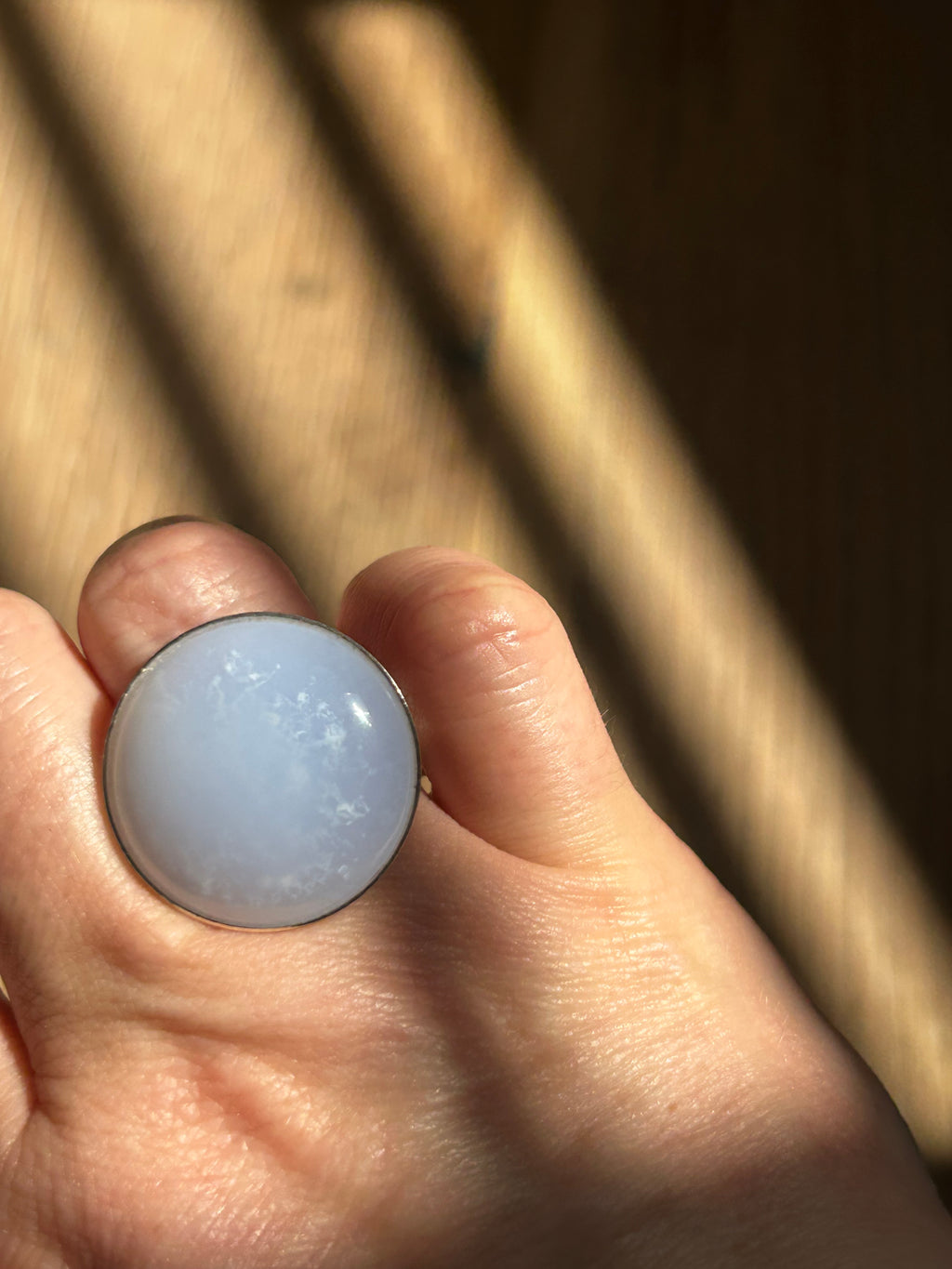 Chalcedony on Sterling Silver Ring