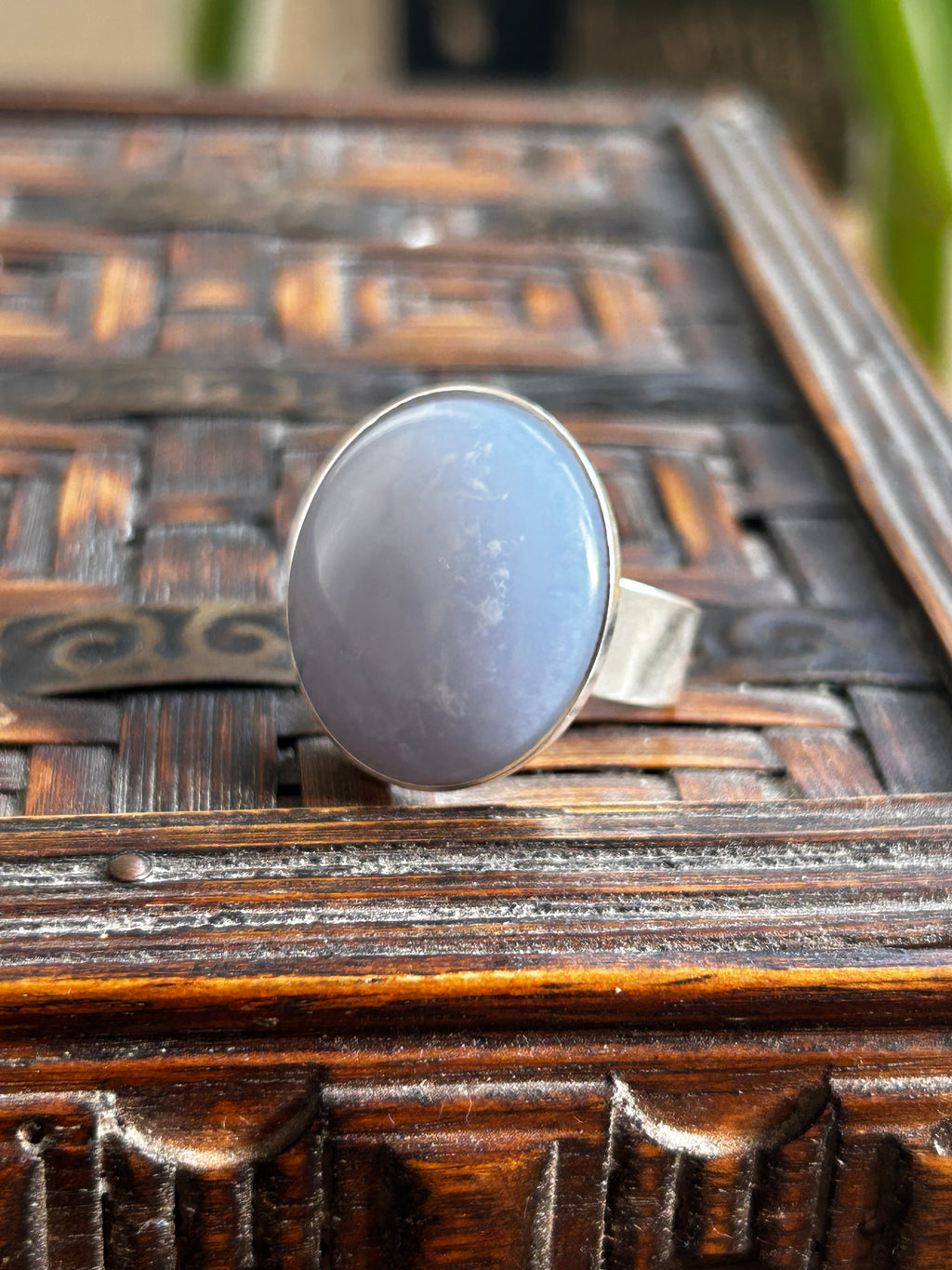 Chalcedony on Sterling Silver Ring