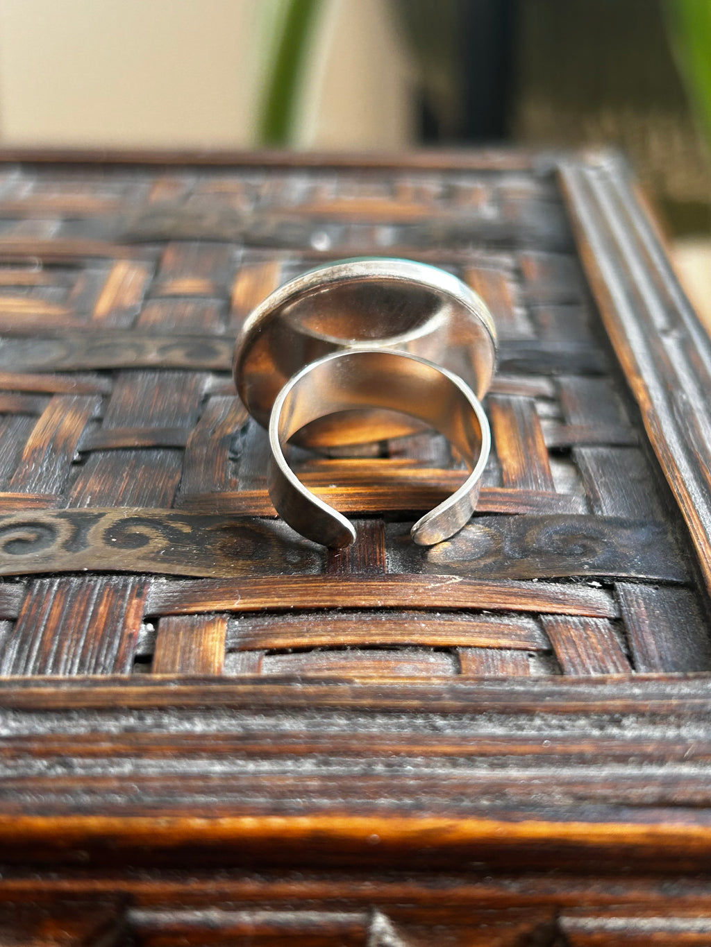 Jade Nephrite on Sterling Silver Ring