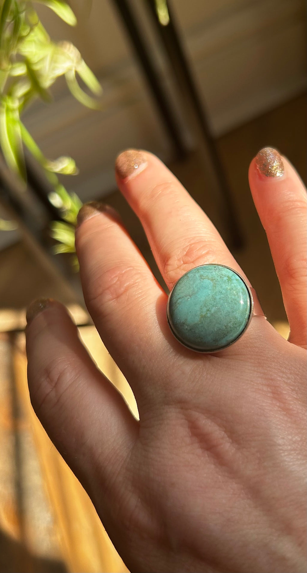 Turquoise on Sterling Silver Ring