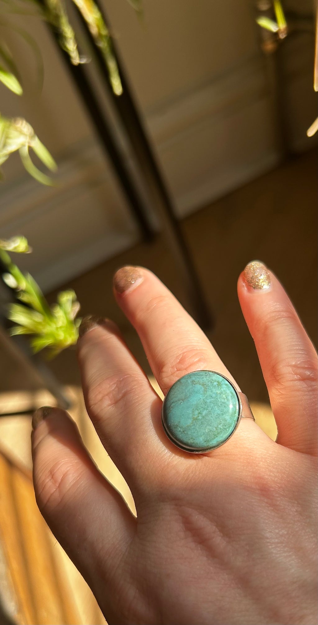 Turquoise on Sterling Silver Ring