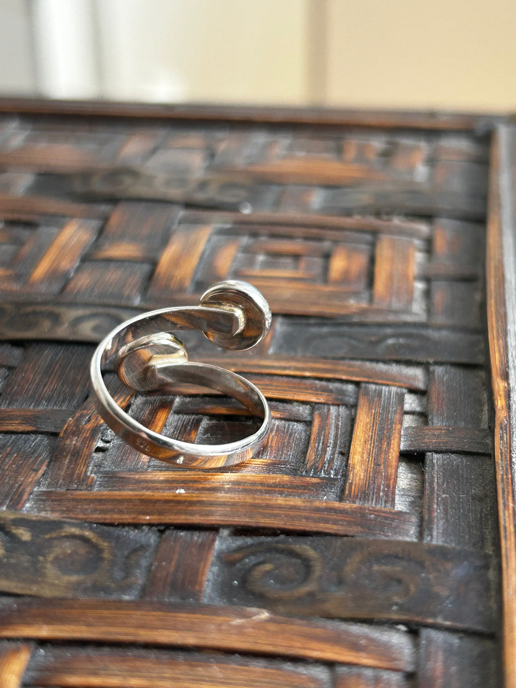 Kyanite & Angelite Sterling Silver Double Ring