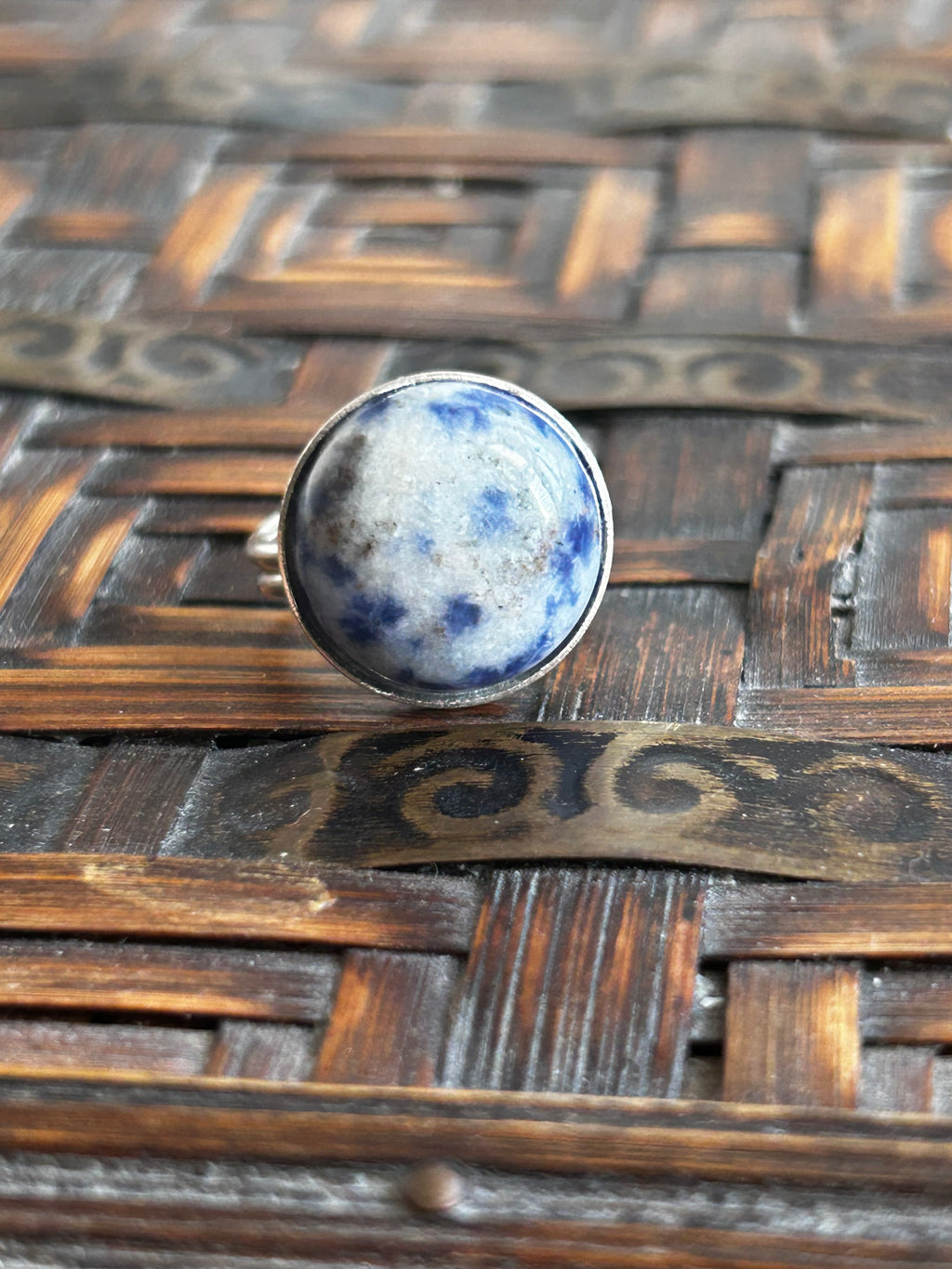 Sodalite on Sterling Silver Ring