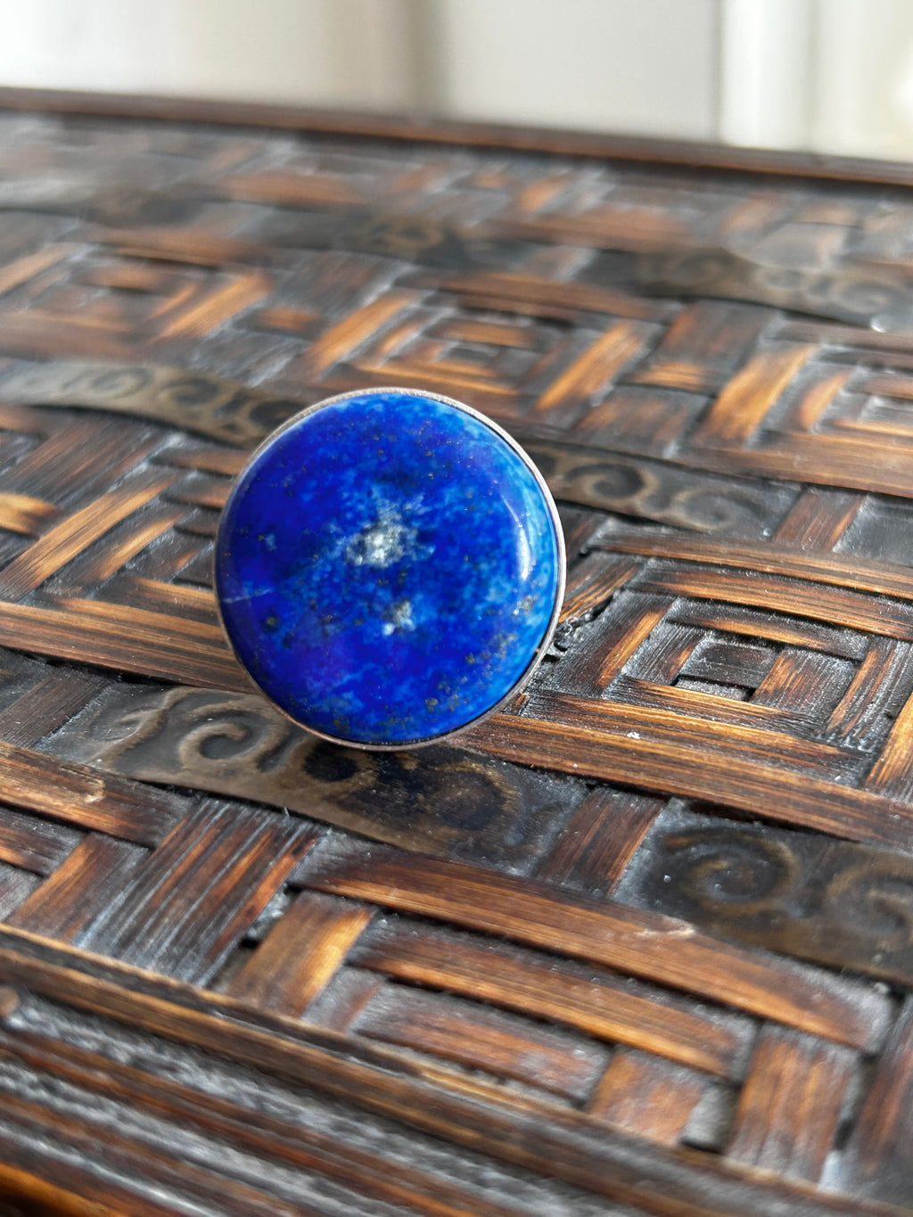 Large Lapis Sterling Silver Ring