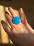 Large Blue Onyx Sterling Silver Ring