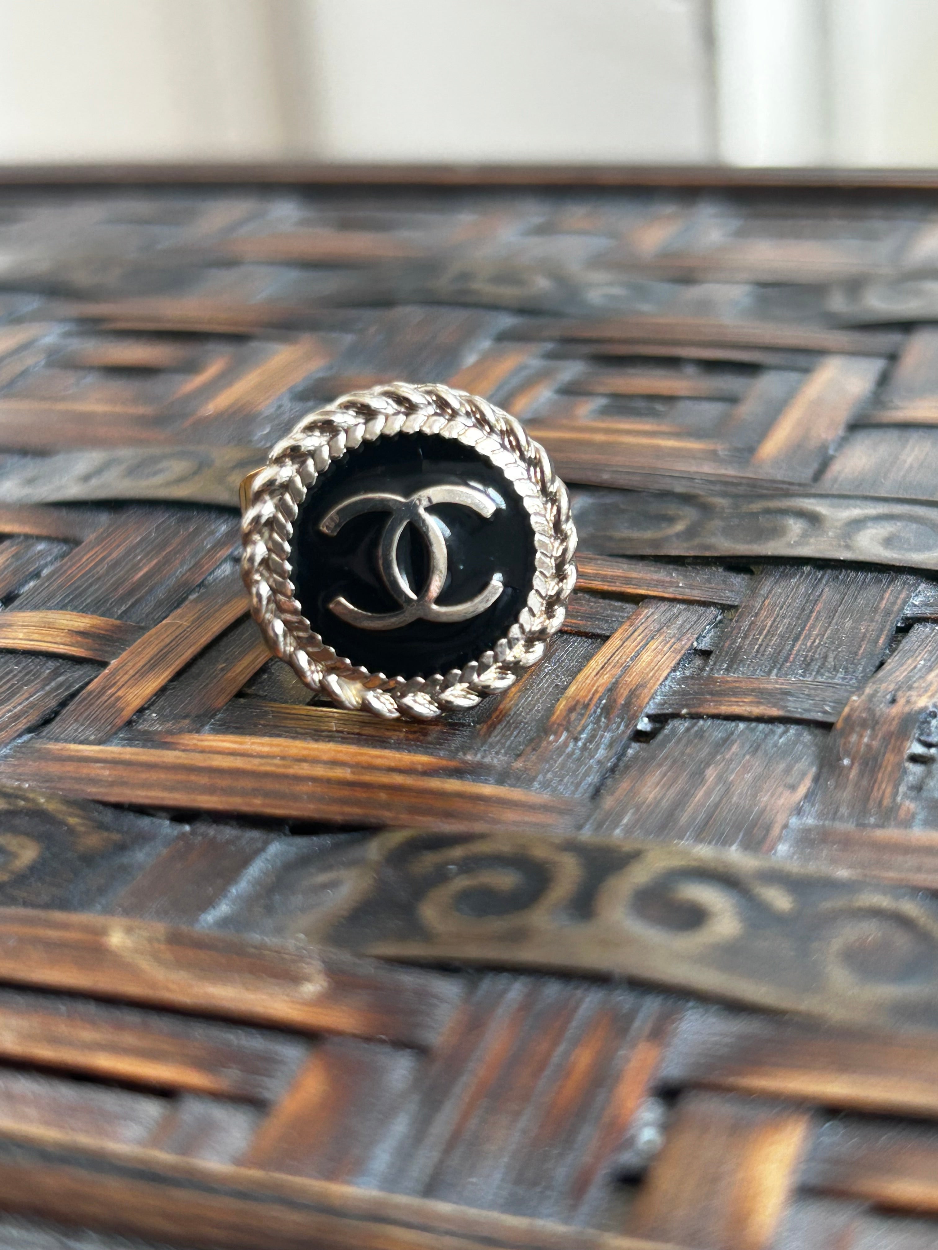 Chanel Button Ring on Gold Plate