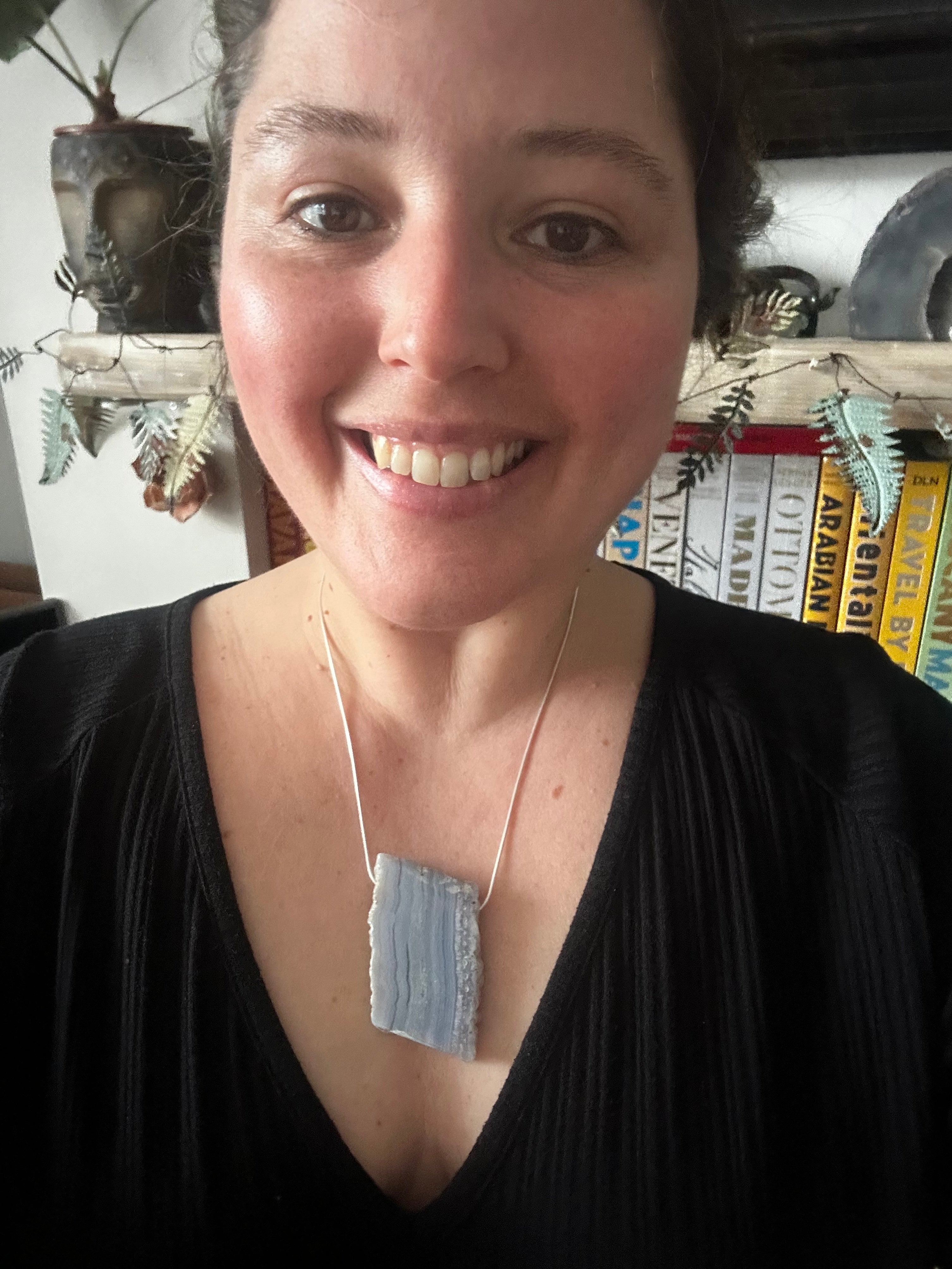 Blue Lace Agate on Sterling Silver