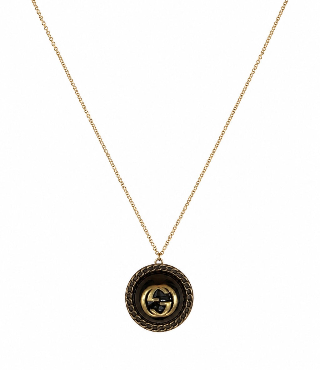 Vintage Gucci Button on 14ct Gold Filled Necklace