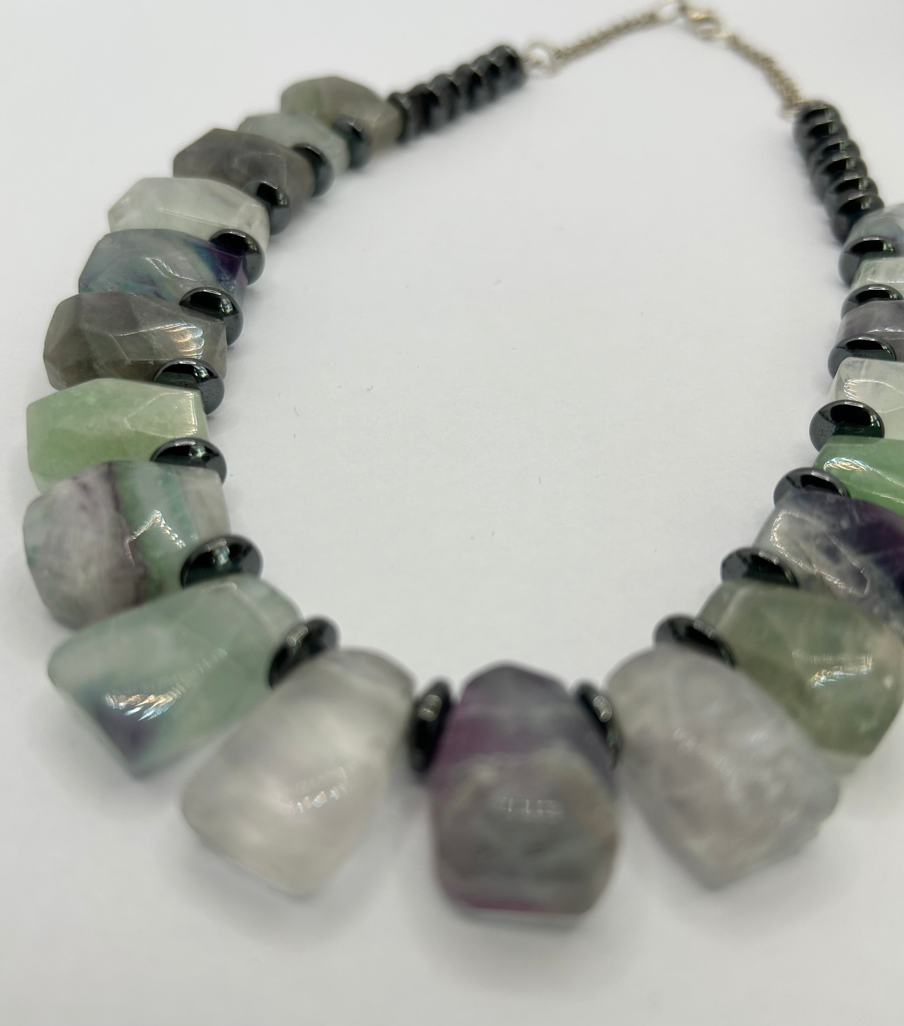 Fluorite & Hematite Necklace