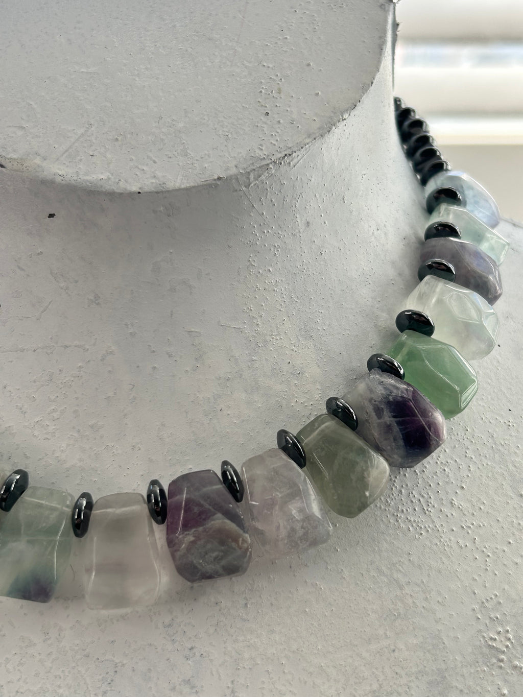 Fluorite & Hematite Necklace