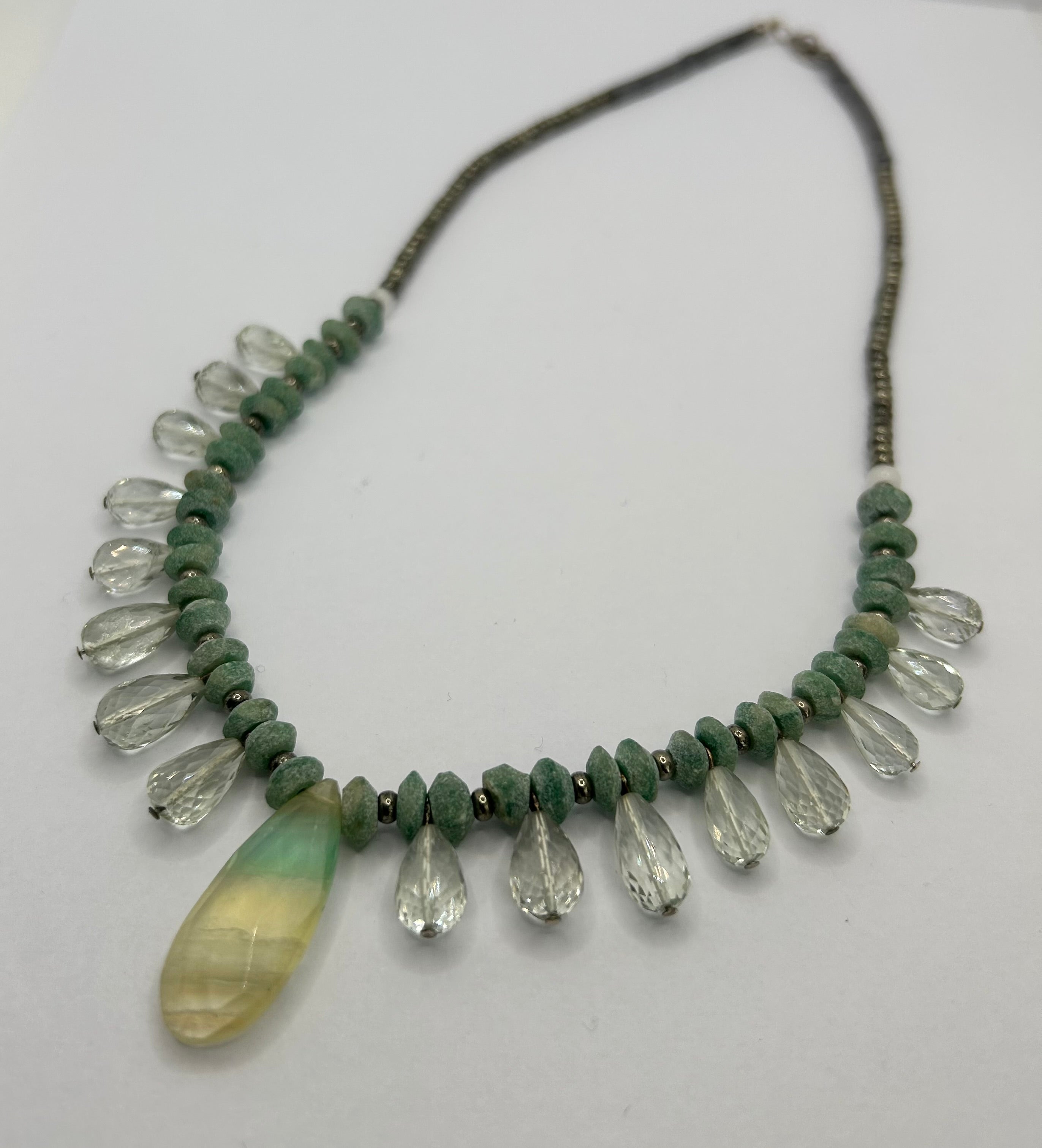 Green Amethyst & Amazonite Necklace