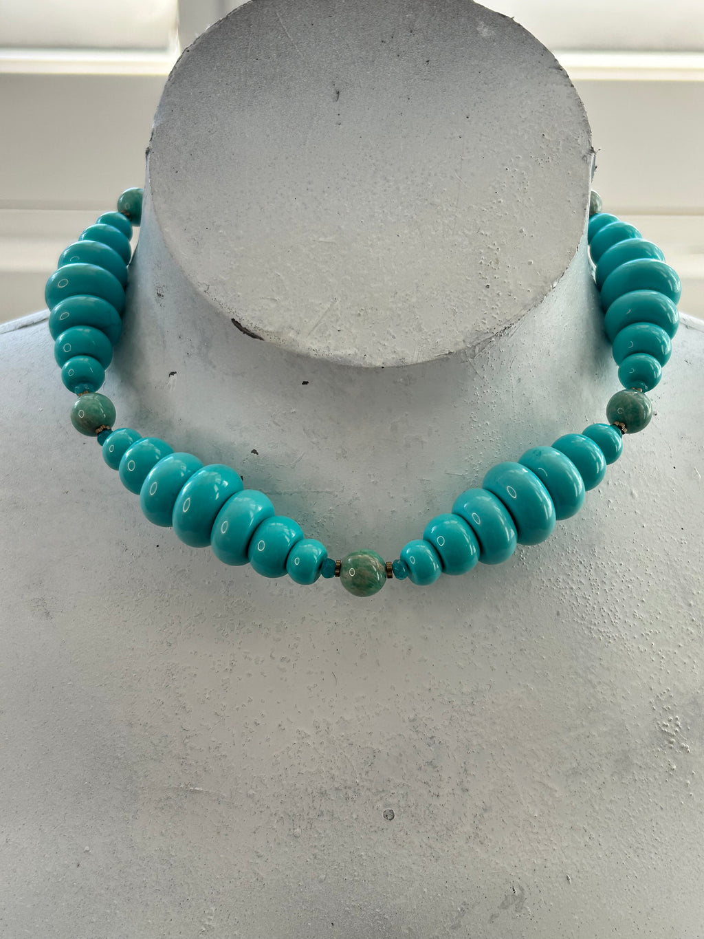 Stabilised Turquoise & Amazonite Necklace