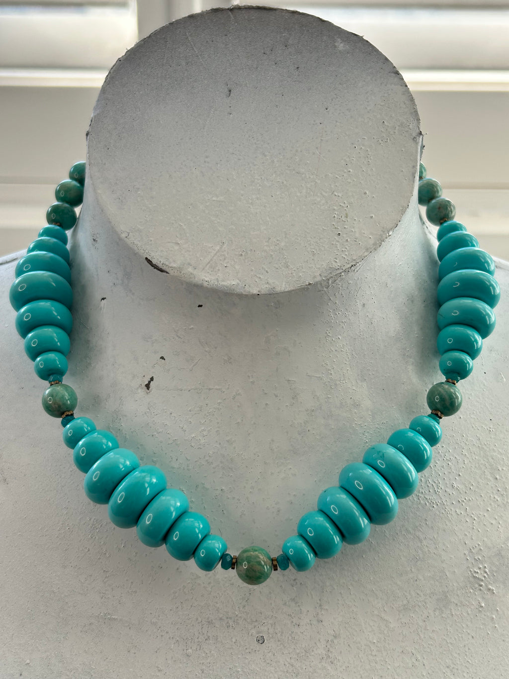 Stabilised Turquoise & Amazonite Necklace