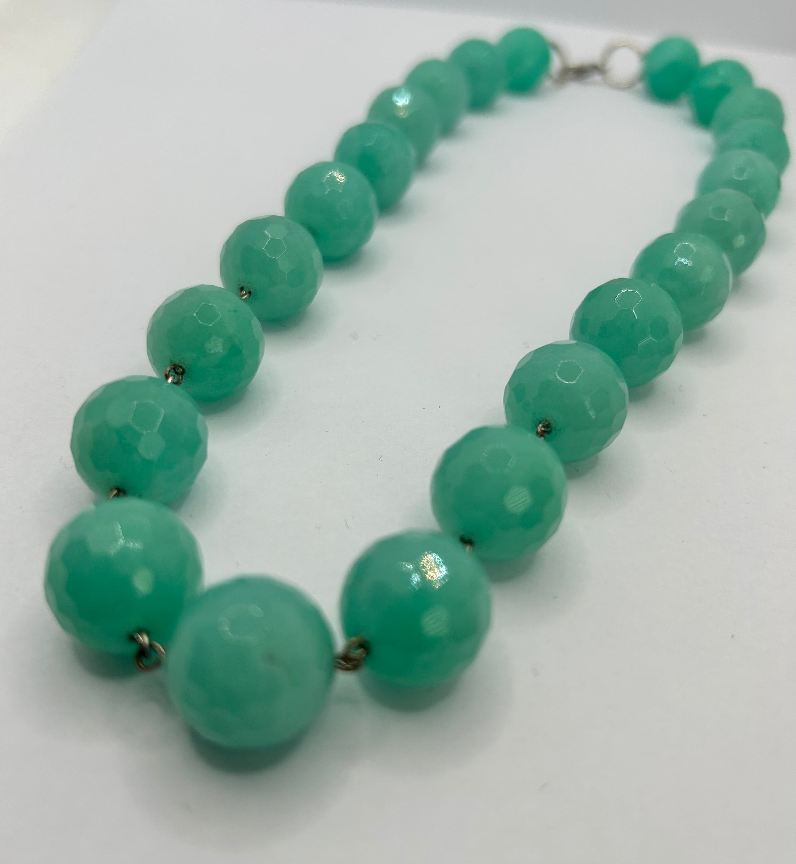 Faceted Aqua Kyanite Necklace