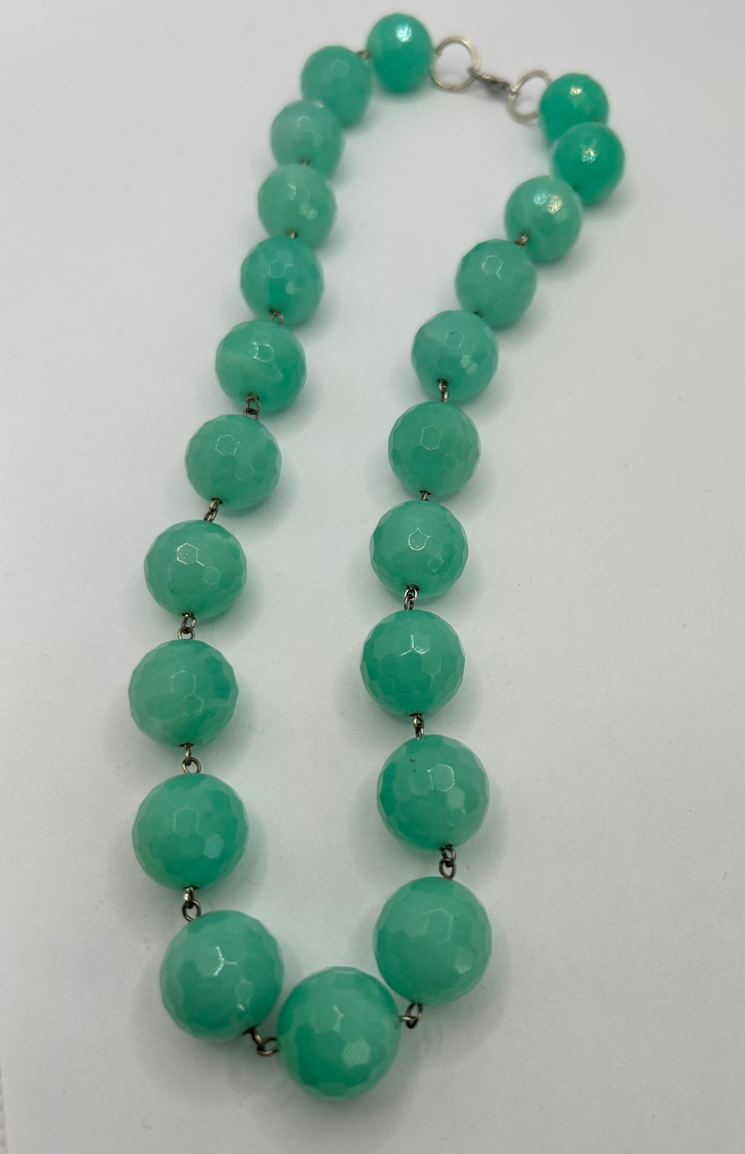 Faceted Aqua Kyanite Necklace