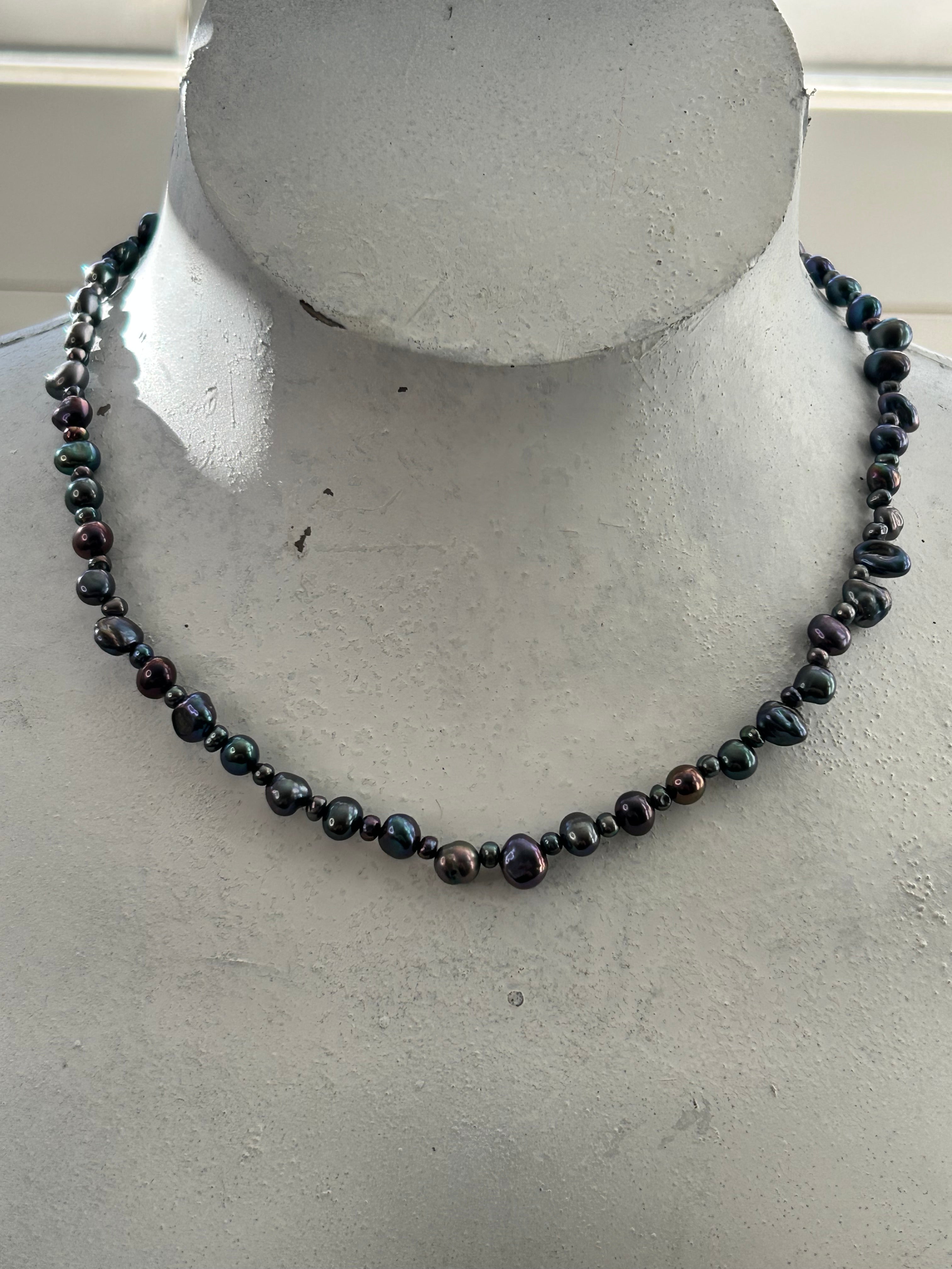 Irregular Peacock Freshwater Pearl Necklace