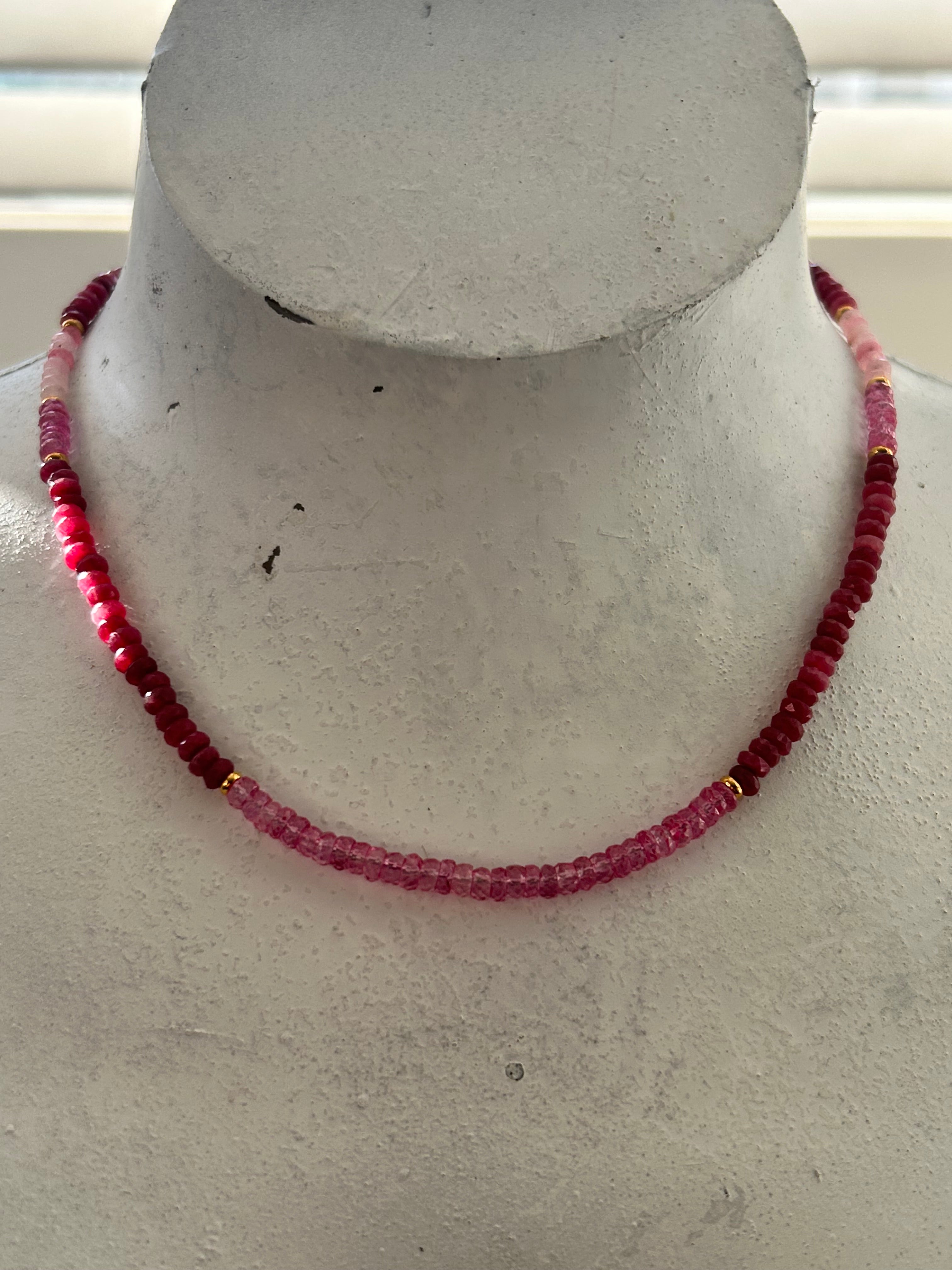 Pink Topaz Necklace