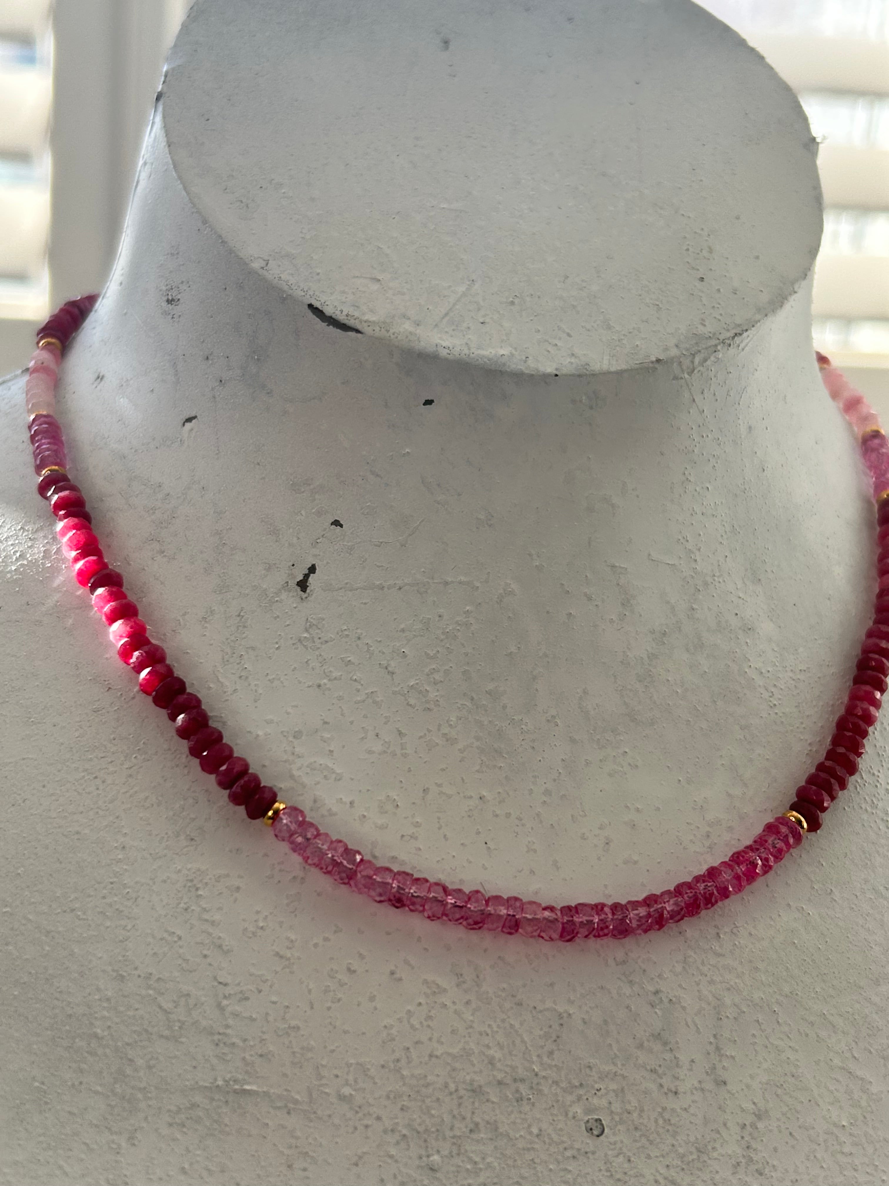 Pink Topaz Necklace
