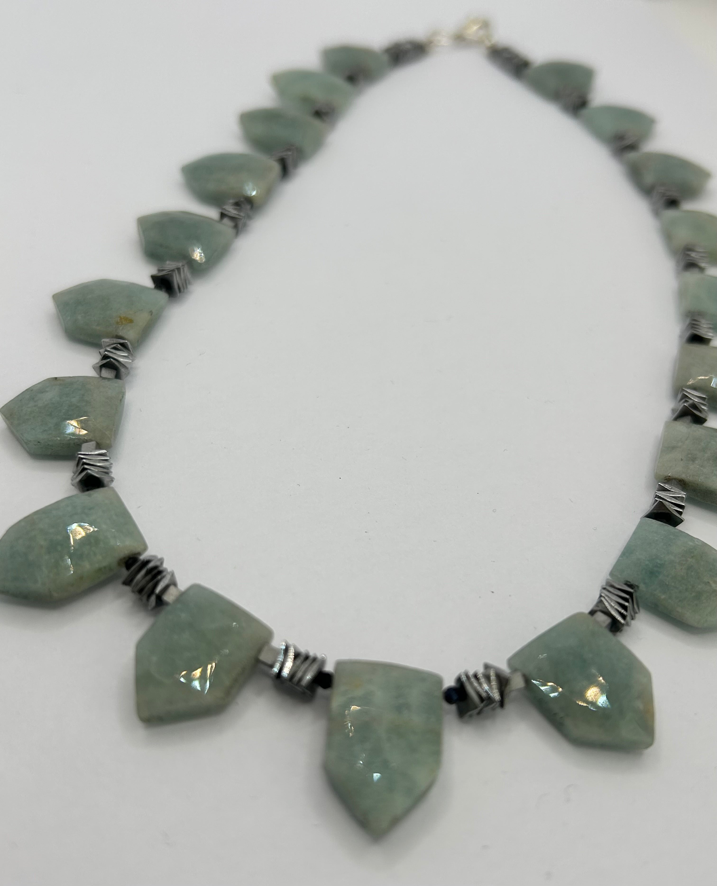 Aquamarine & Hematite Necklace