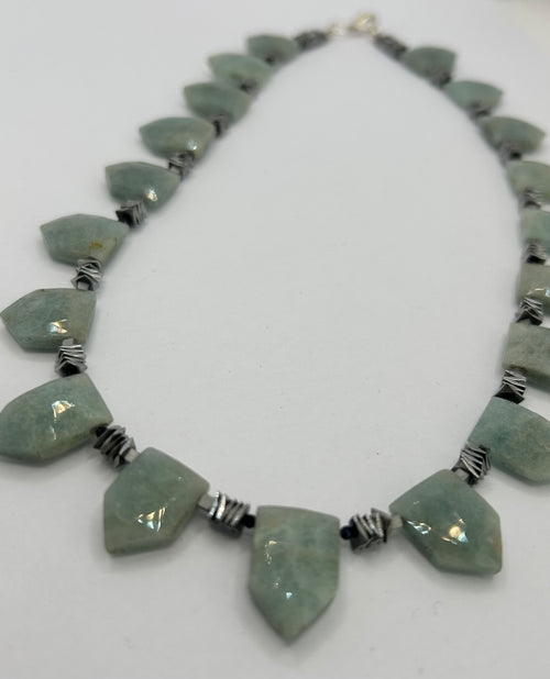 Aquamarine & Hematite Necklace