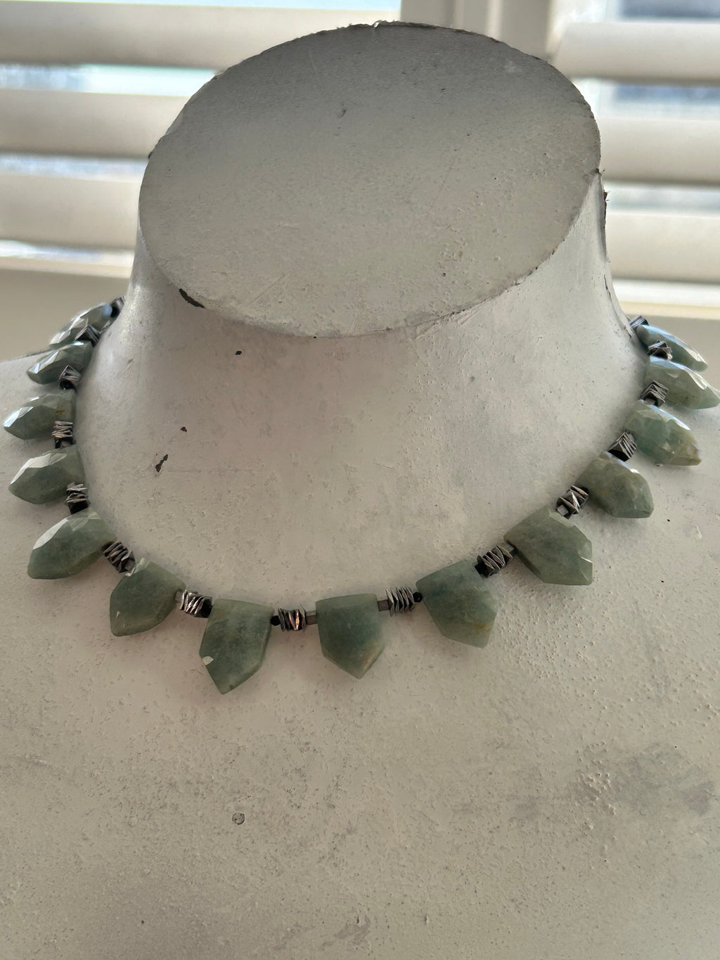 Aquamarine & Hematite Necklace