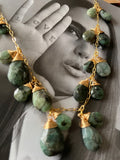 Emeralds on 14ct Gold Filled Chain