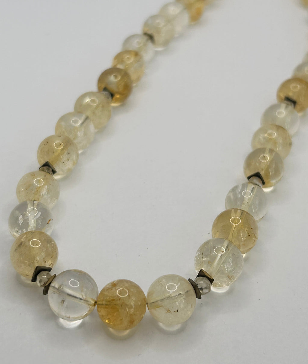 Citrine & Hematite Necklace