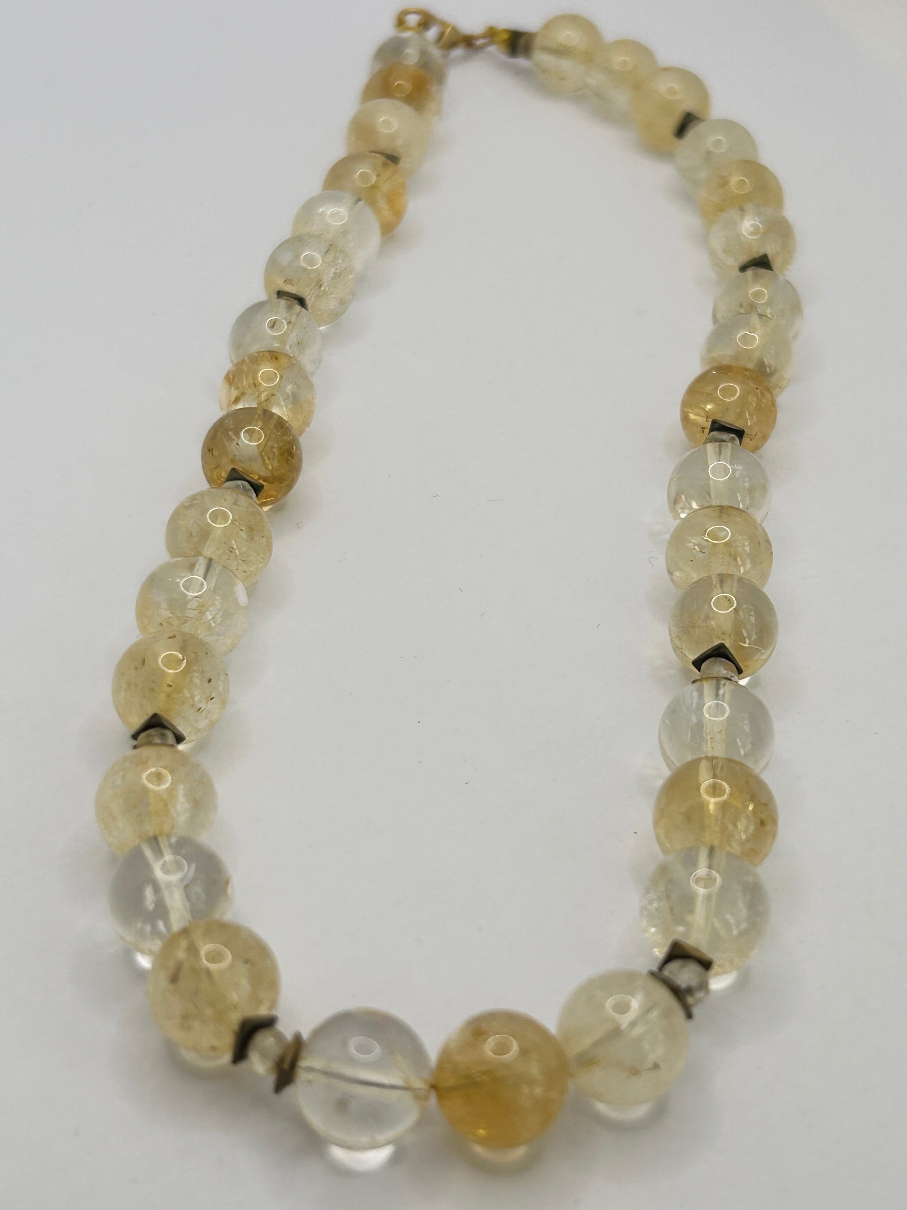 Citrine & Hematite Necklace