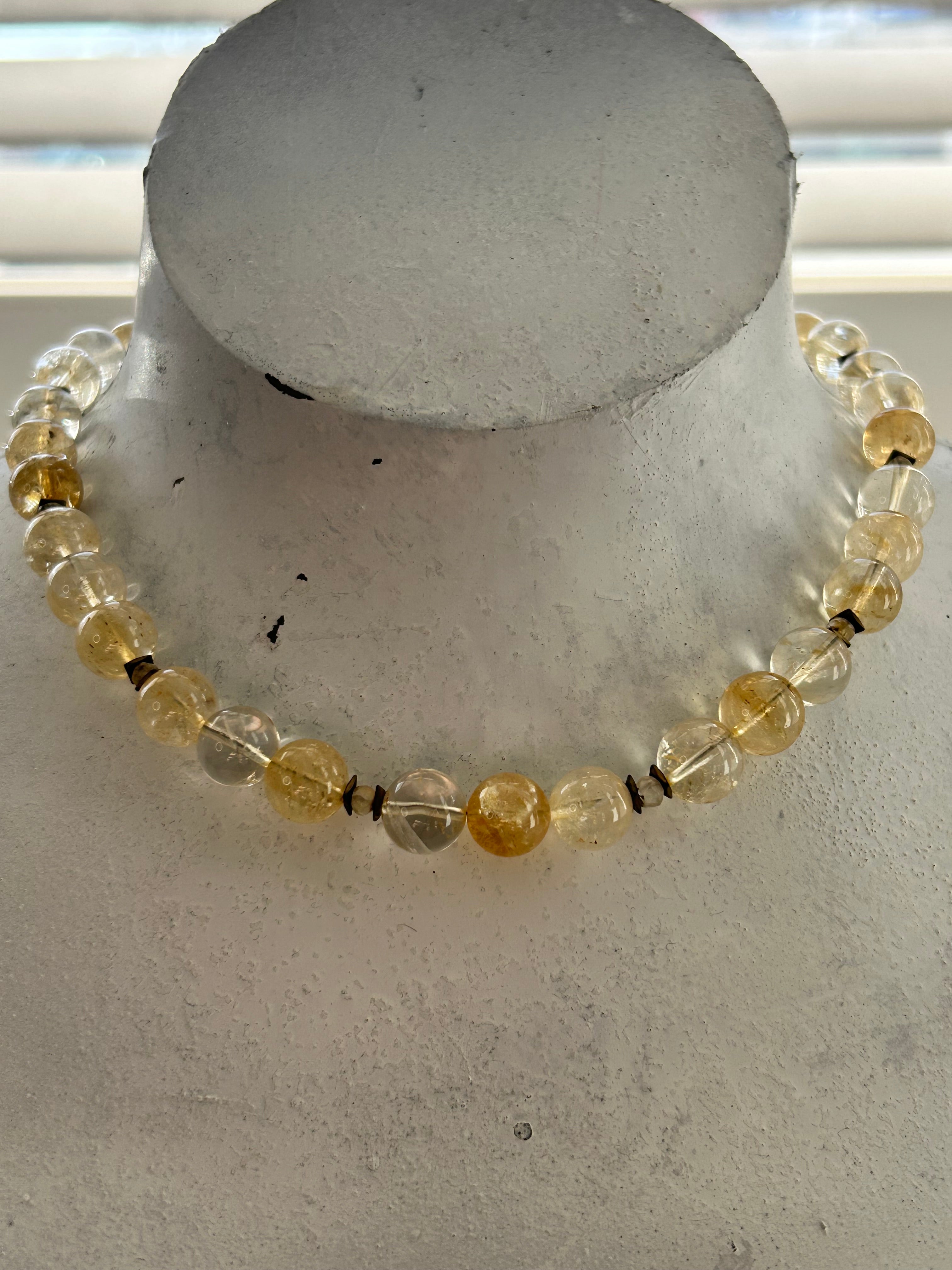 Citrine & Hematite Necklace