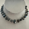 Rainbow Labradorite & Herkimer Diamond Necklace
