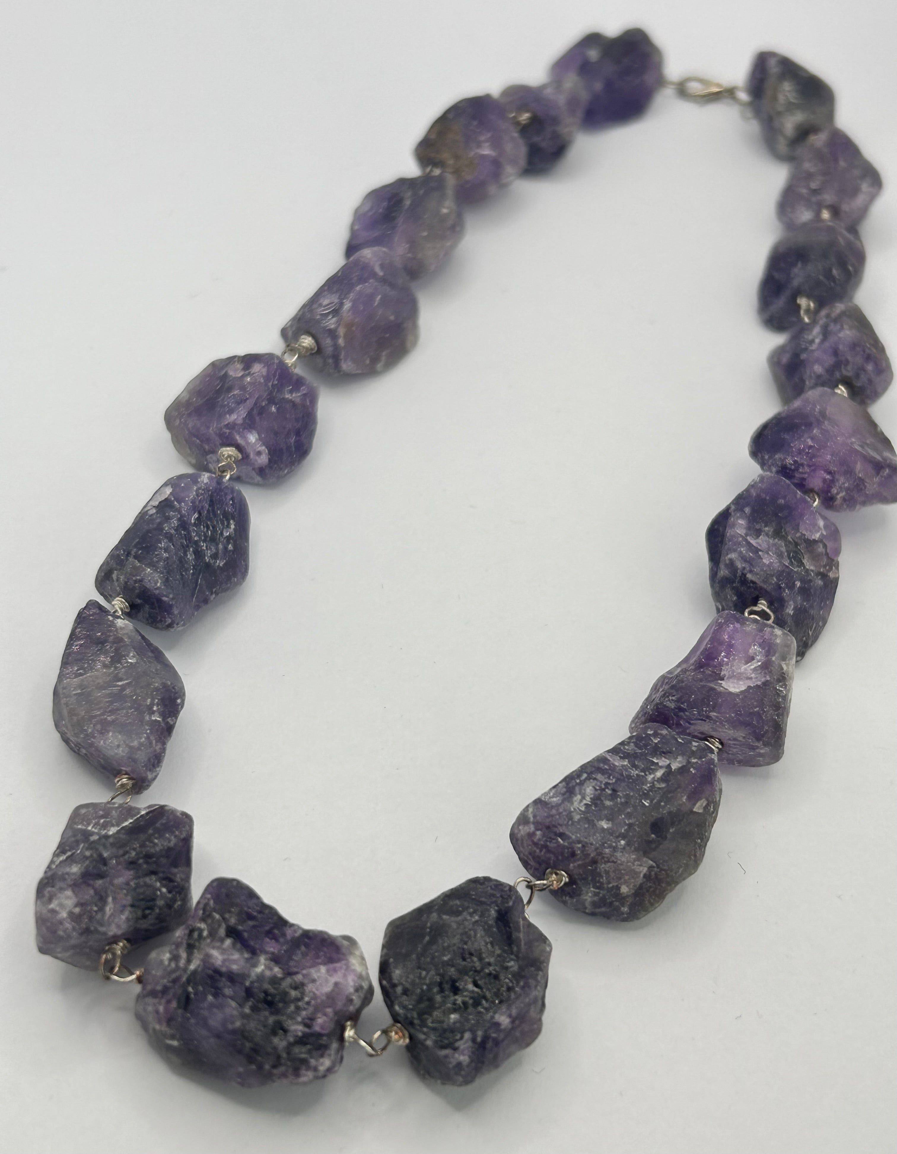 Raw Amethyst Rocks Necklace