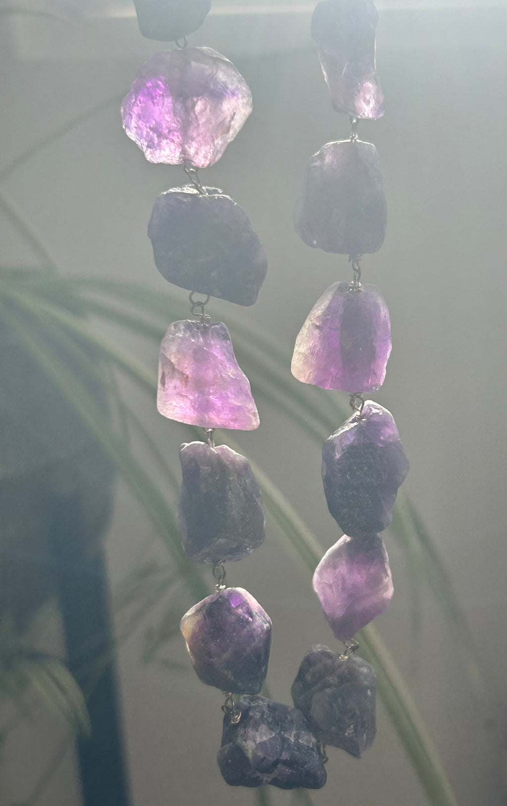 Raw Amethyst Rocks Necklace