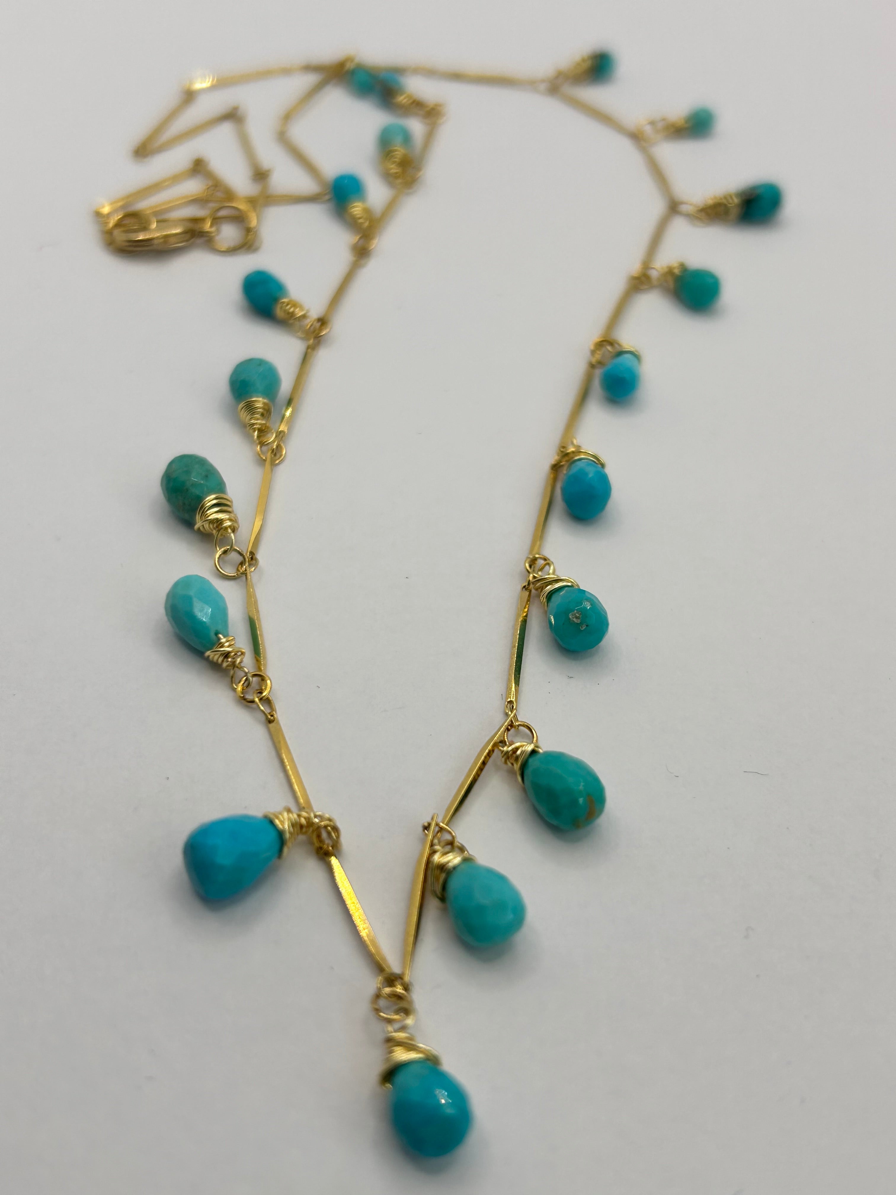 Arizona Turquoise Garland on 24ct Gold Plate