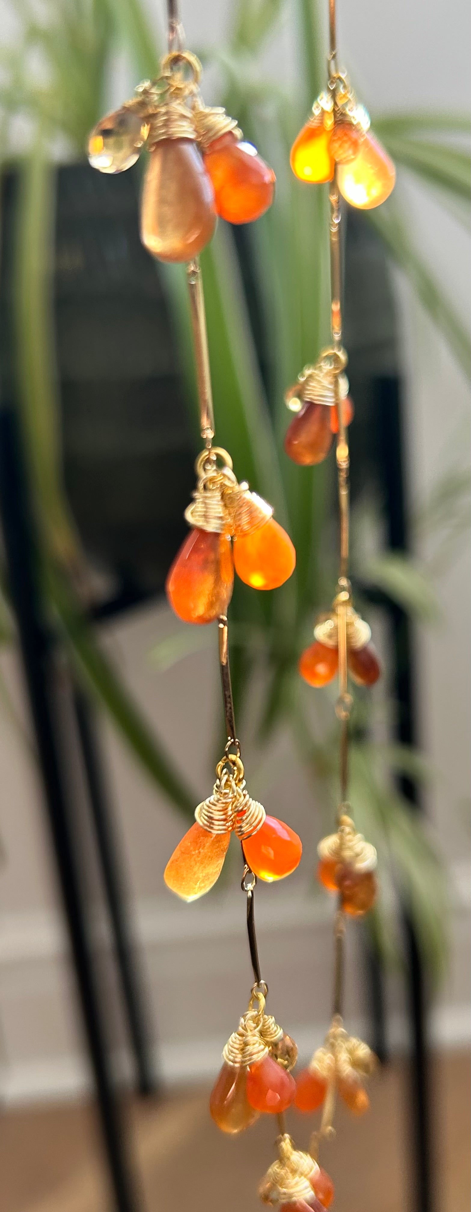 Carnelian, Hessonite Garnet & Golden Topaz on 24ct Gold Plate