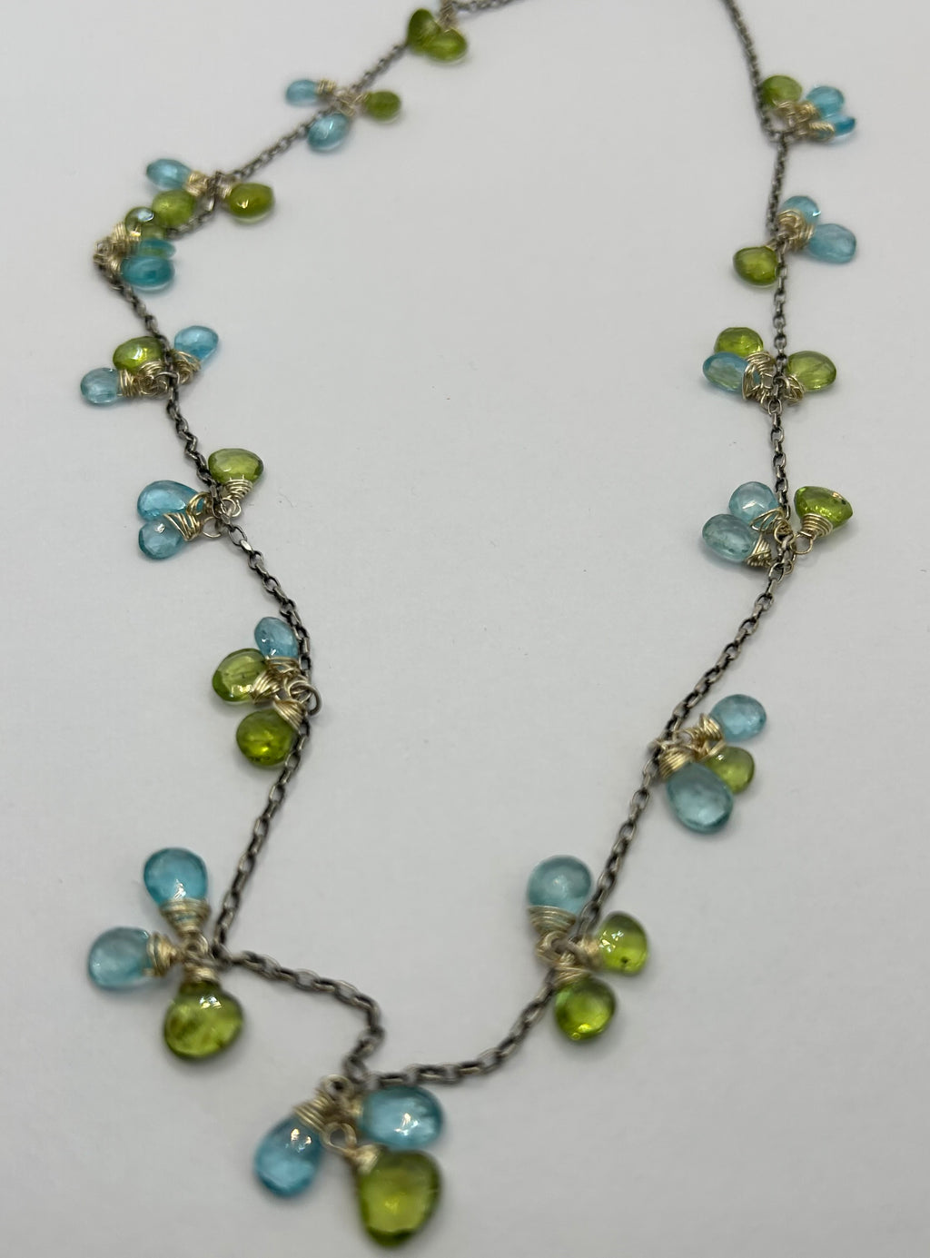 Peridot & Apatite on Sterling Silver