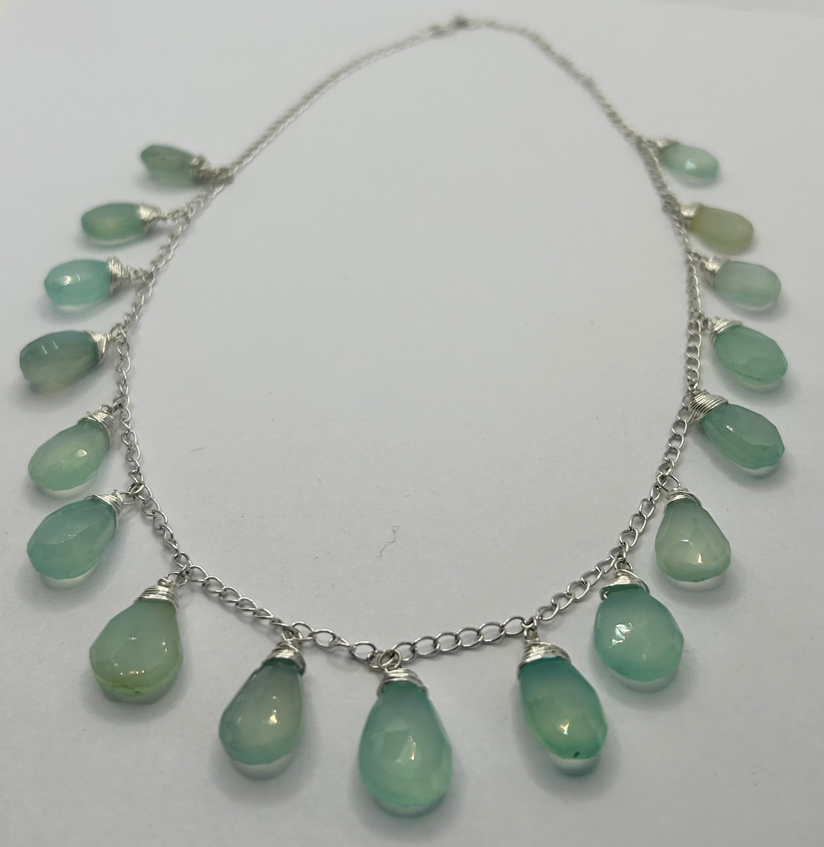 Aqua Chalcedony on Sterling Silver