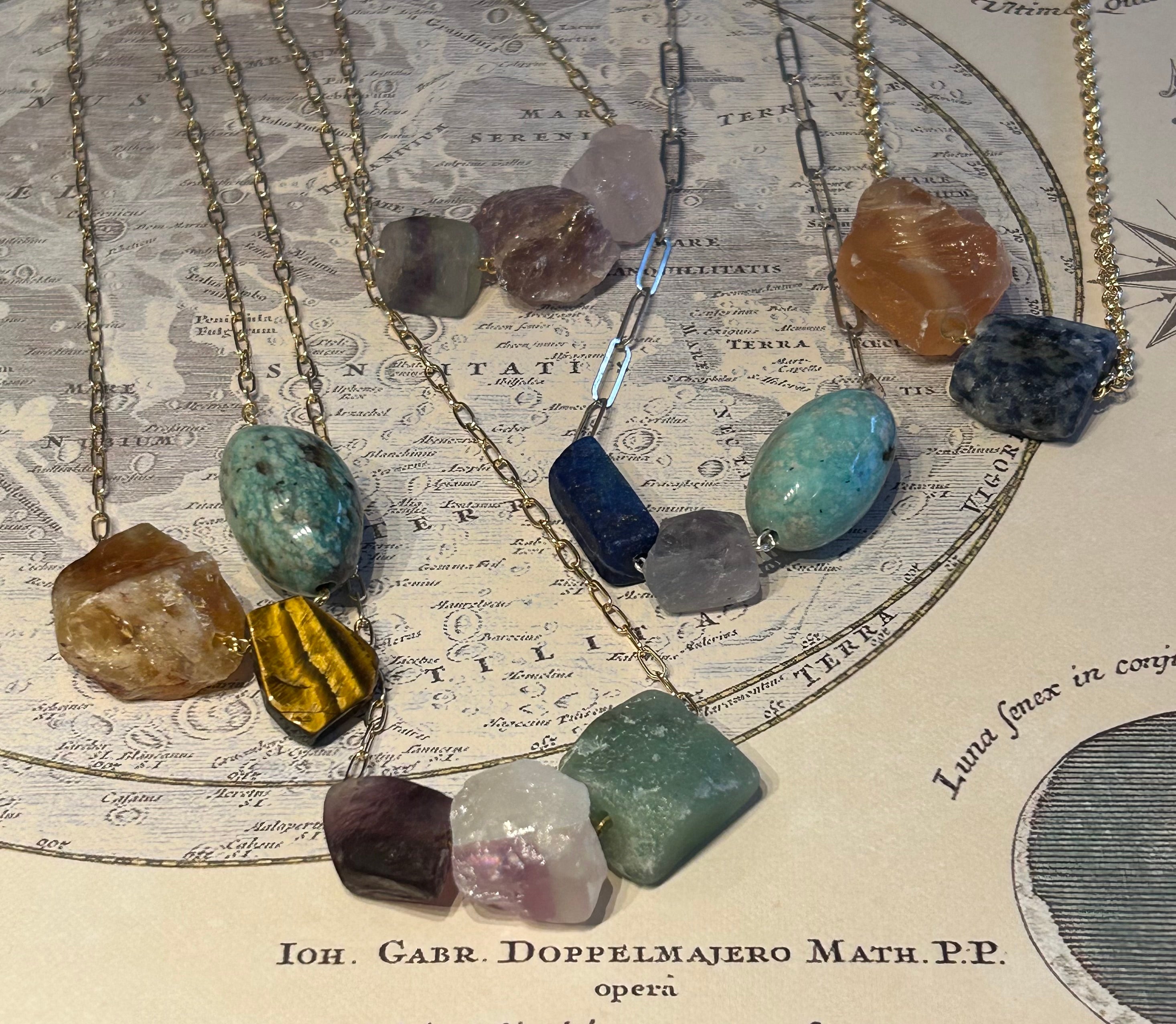 Orange Calcite & Sodalite on Gold Plate