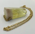 Milky Citrine on Gold Plate