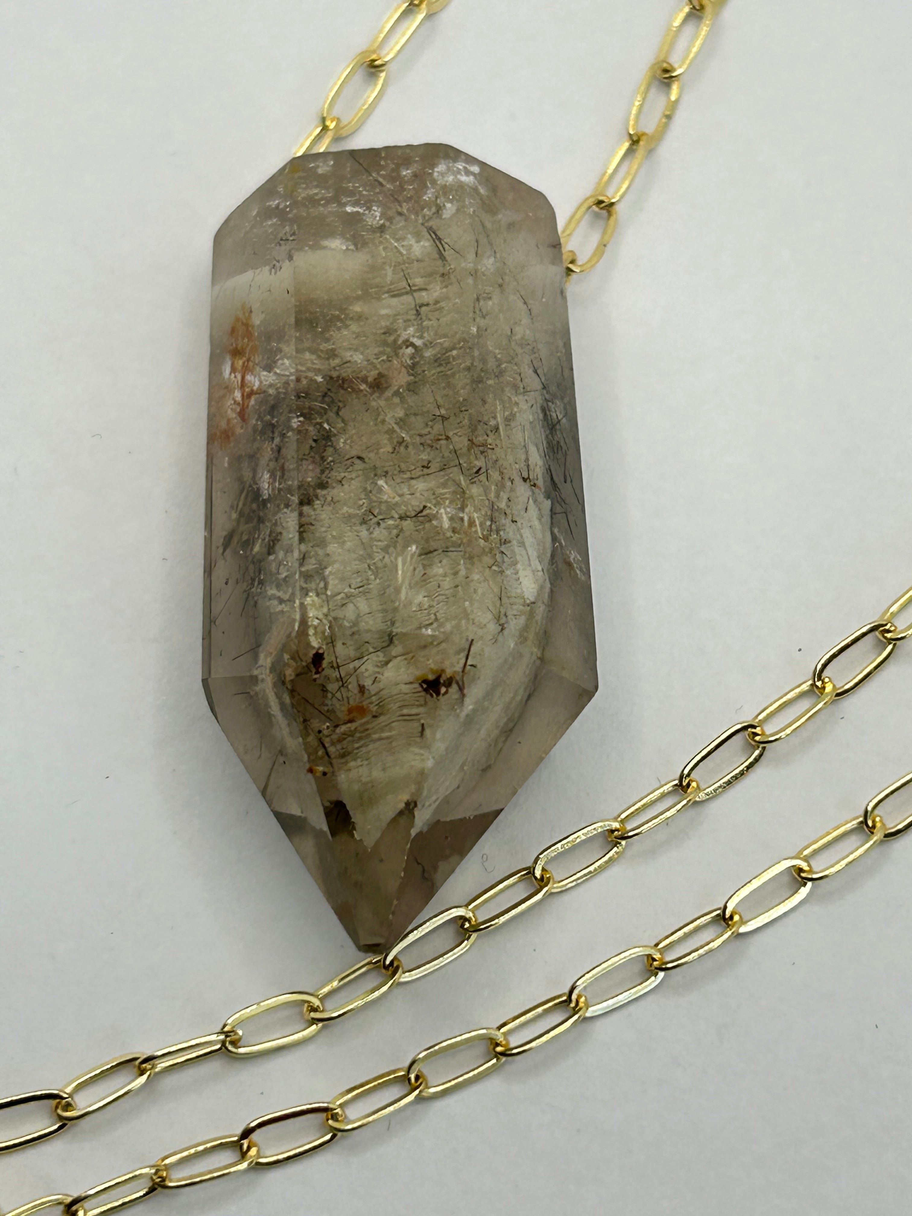 Garden Quartz on Gold Plate