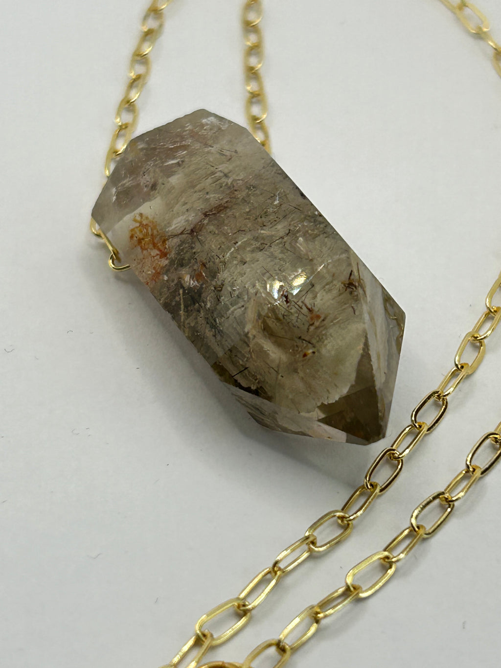 Garden Quartz on Gold Plate
