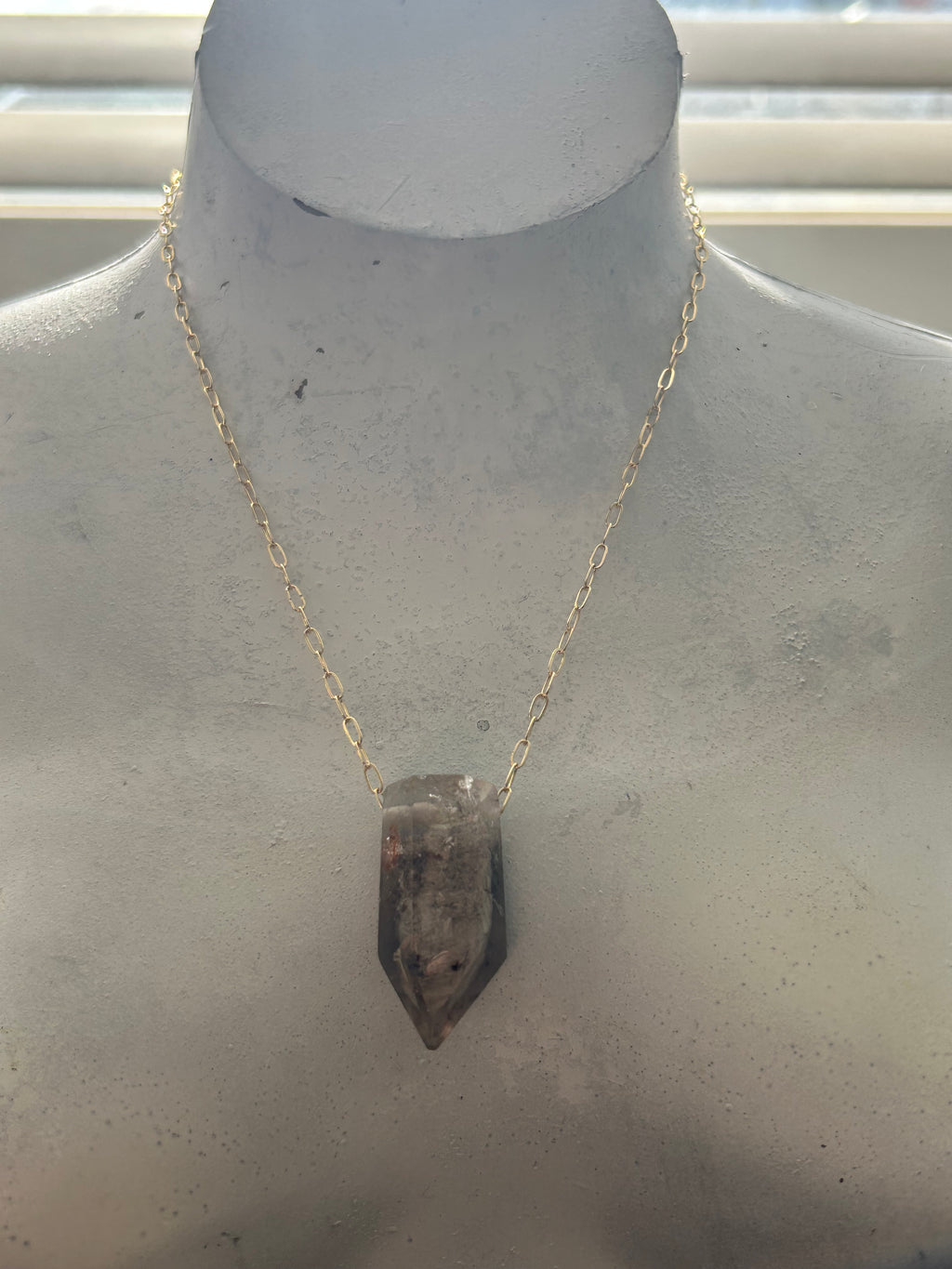 Garden Quartz on Gold Plate