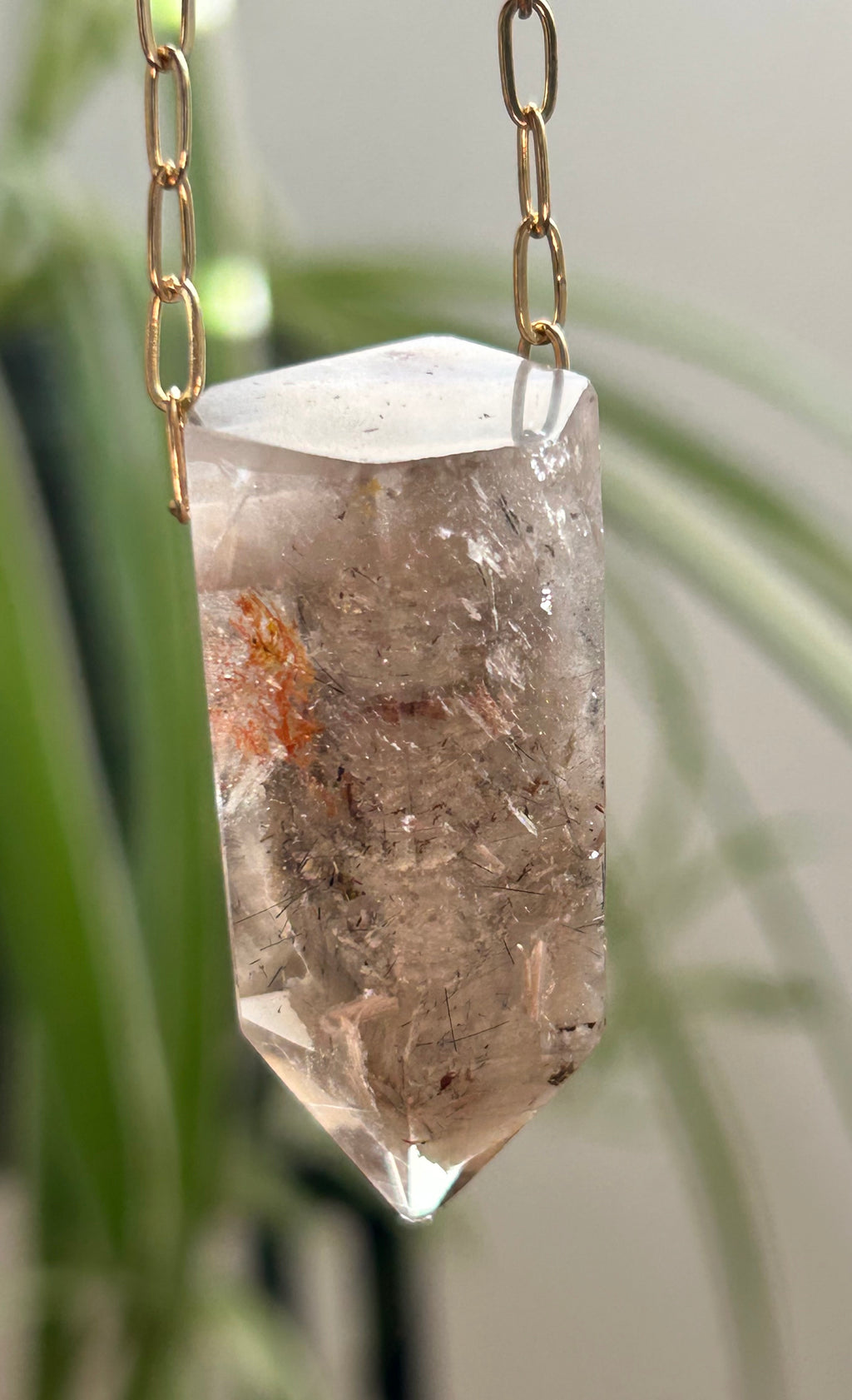 Garden Quartz on Gold Plate