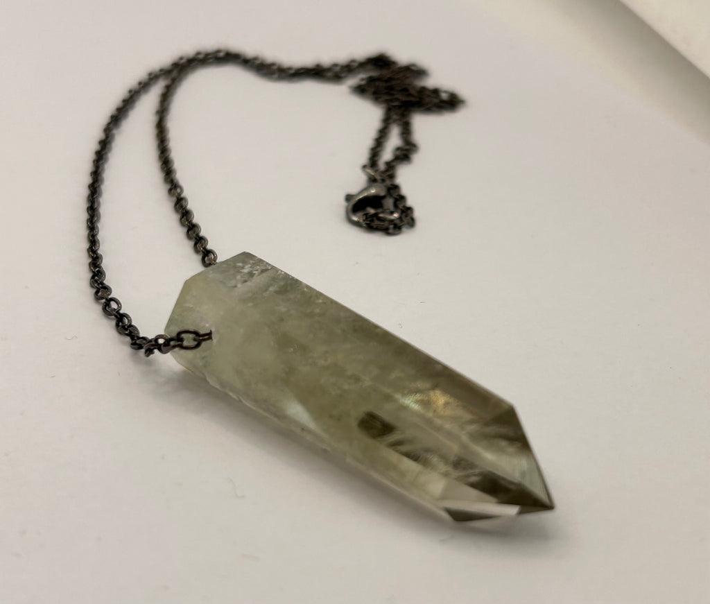 Green Amethyst on Iron