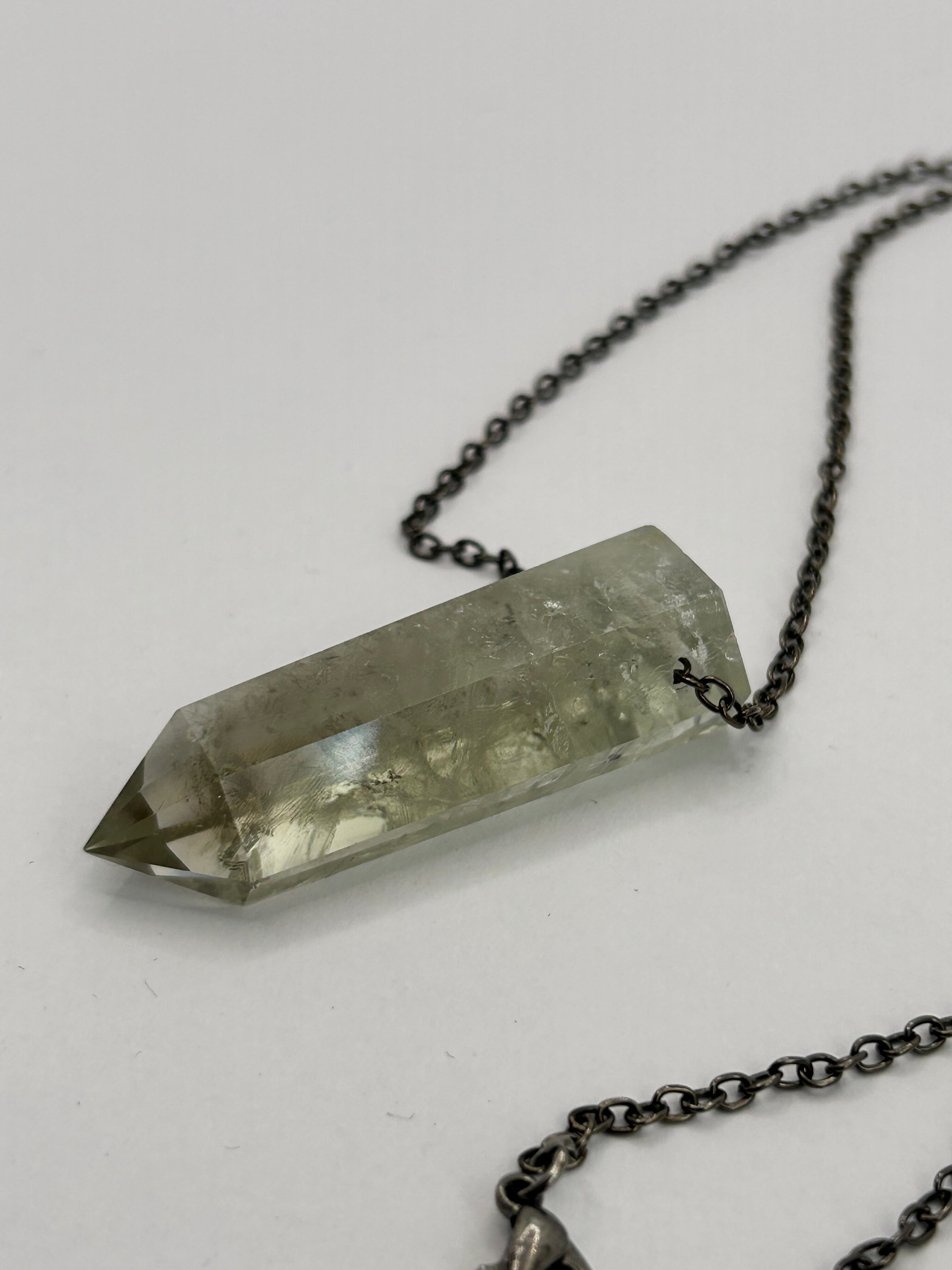 Green Amethyst on Iron