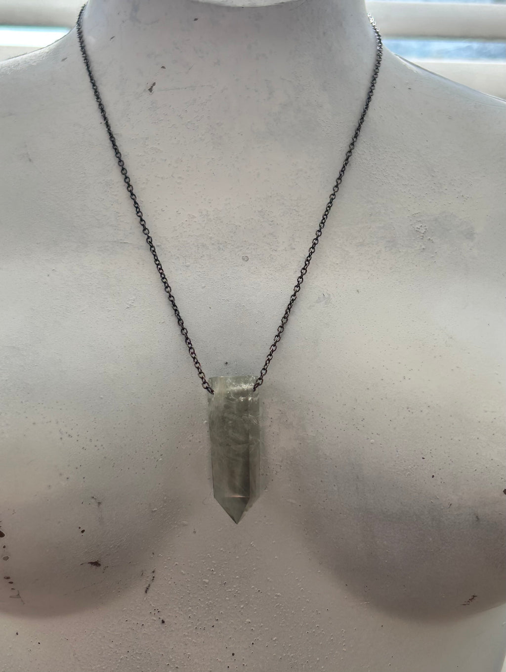 Green Amethyst on Iron