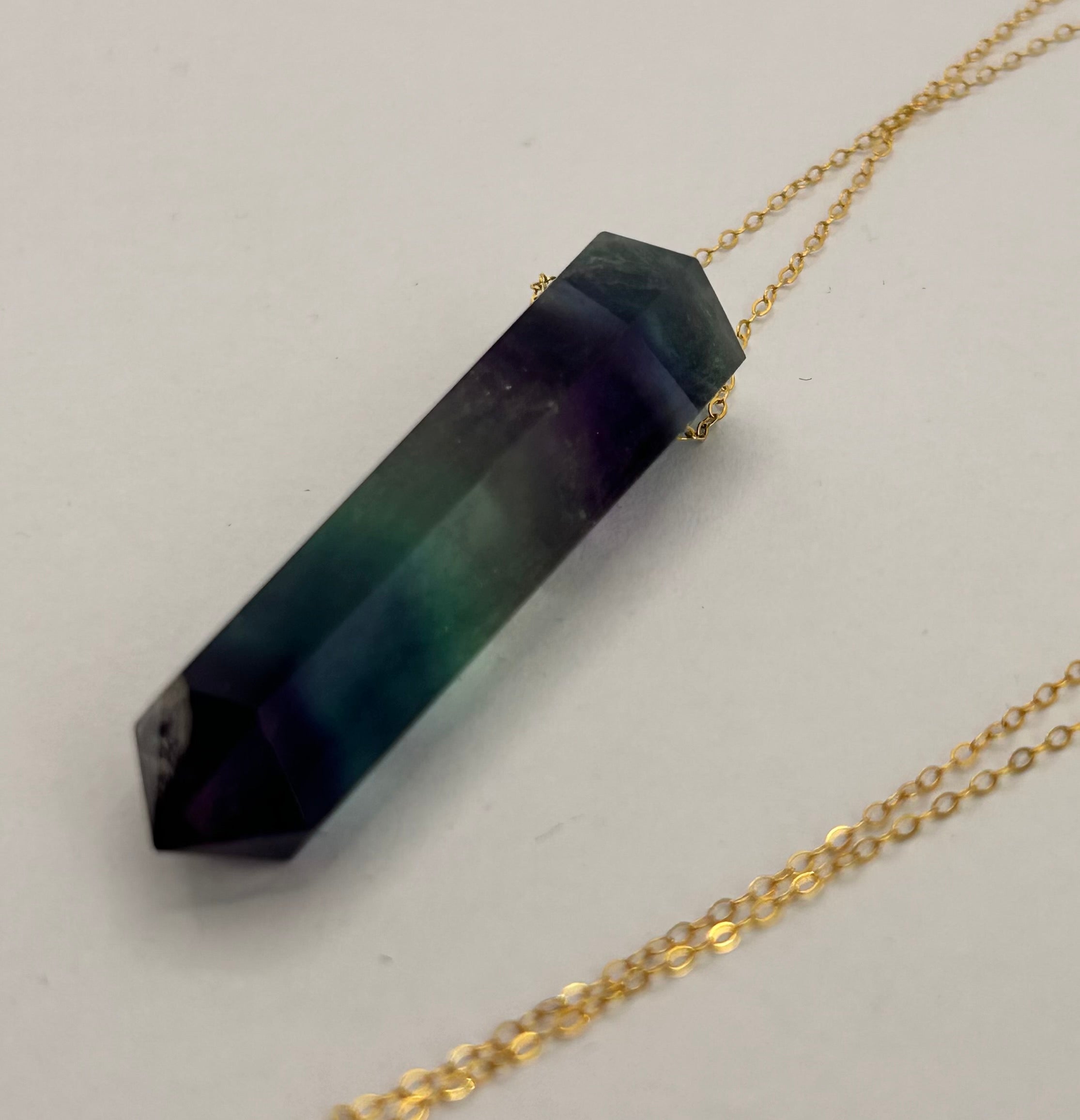 Fluorite on 14ct Gold Filled Chain