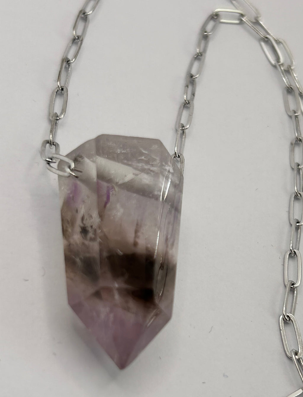 Smokey Amethyst on Rhodium