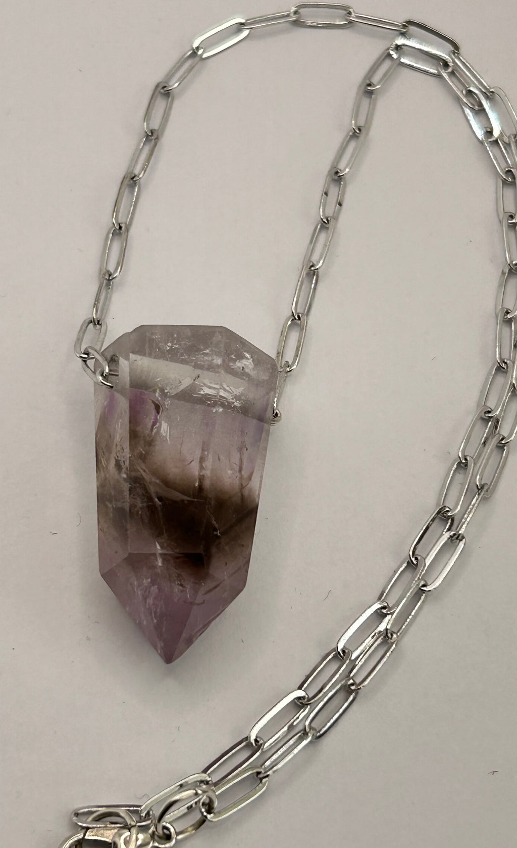 Smokey Amethyst on Rhodium