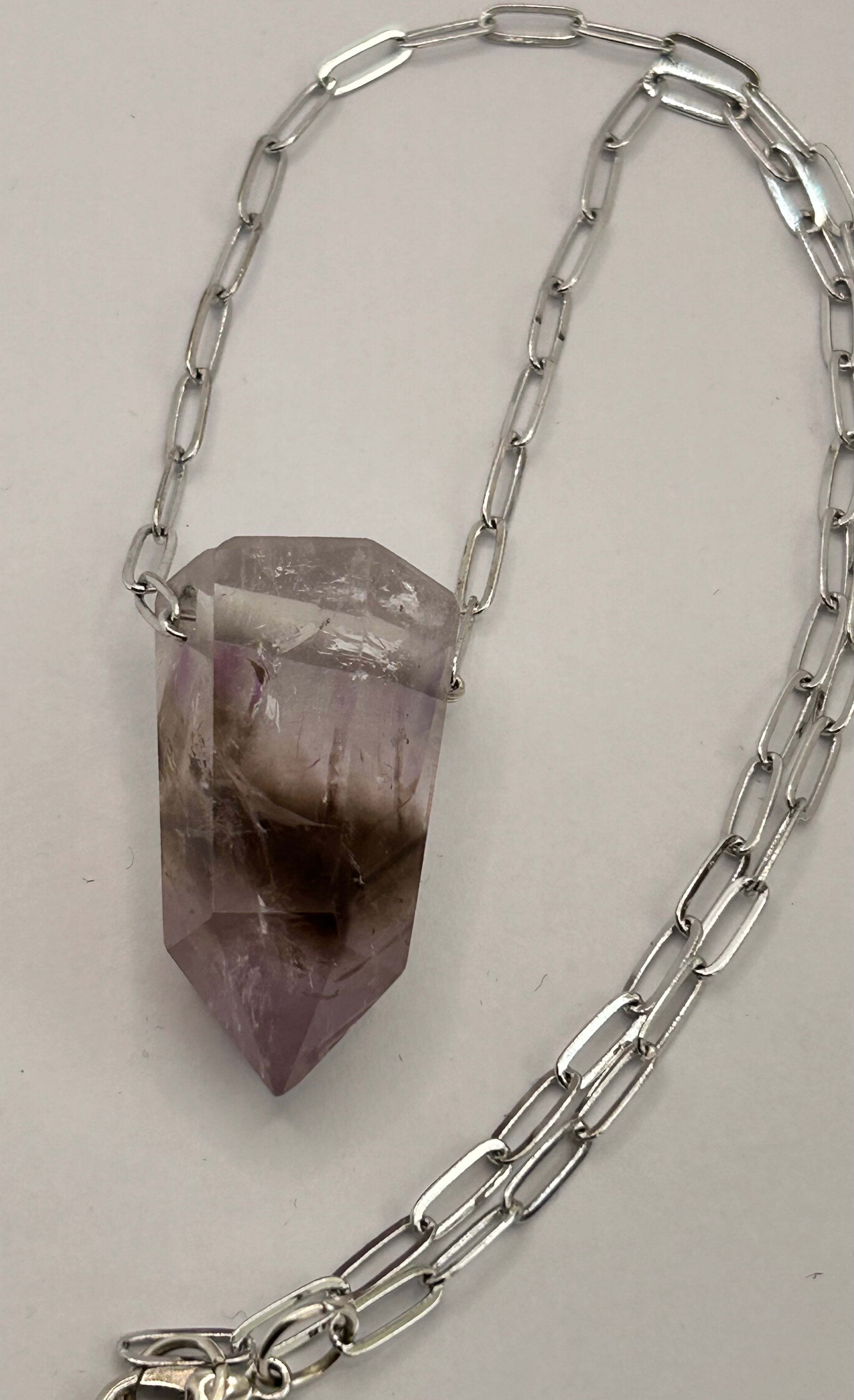 Smokey Amethyst on Rhodium